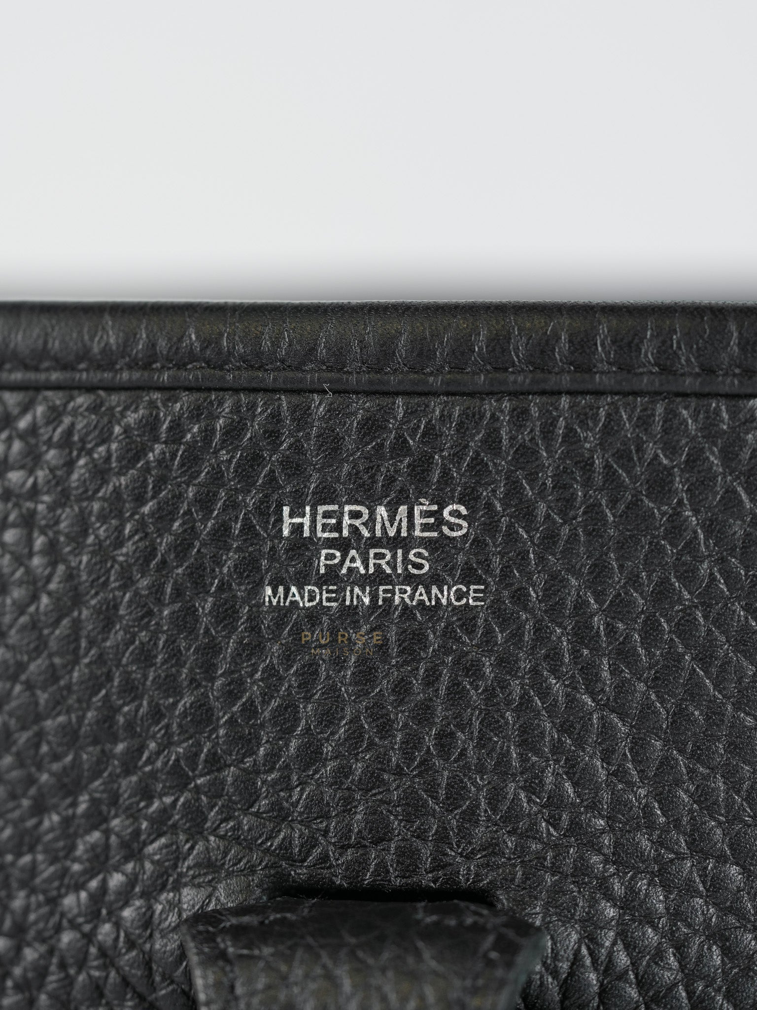 Evelyne PM in Black Clemence Leather and Palladium Hardware Stamp U (2022) | Purse Maison Luxury Bags Shop