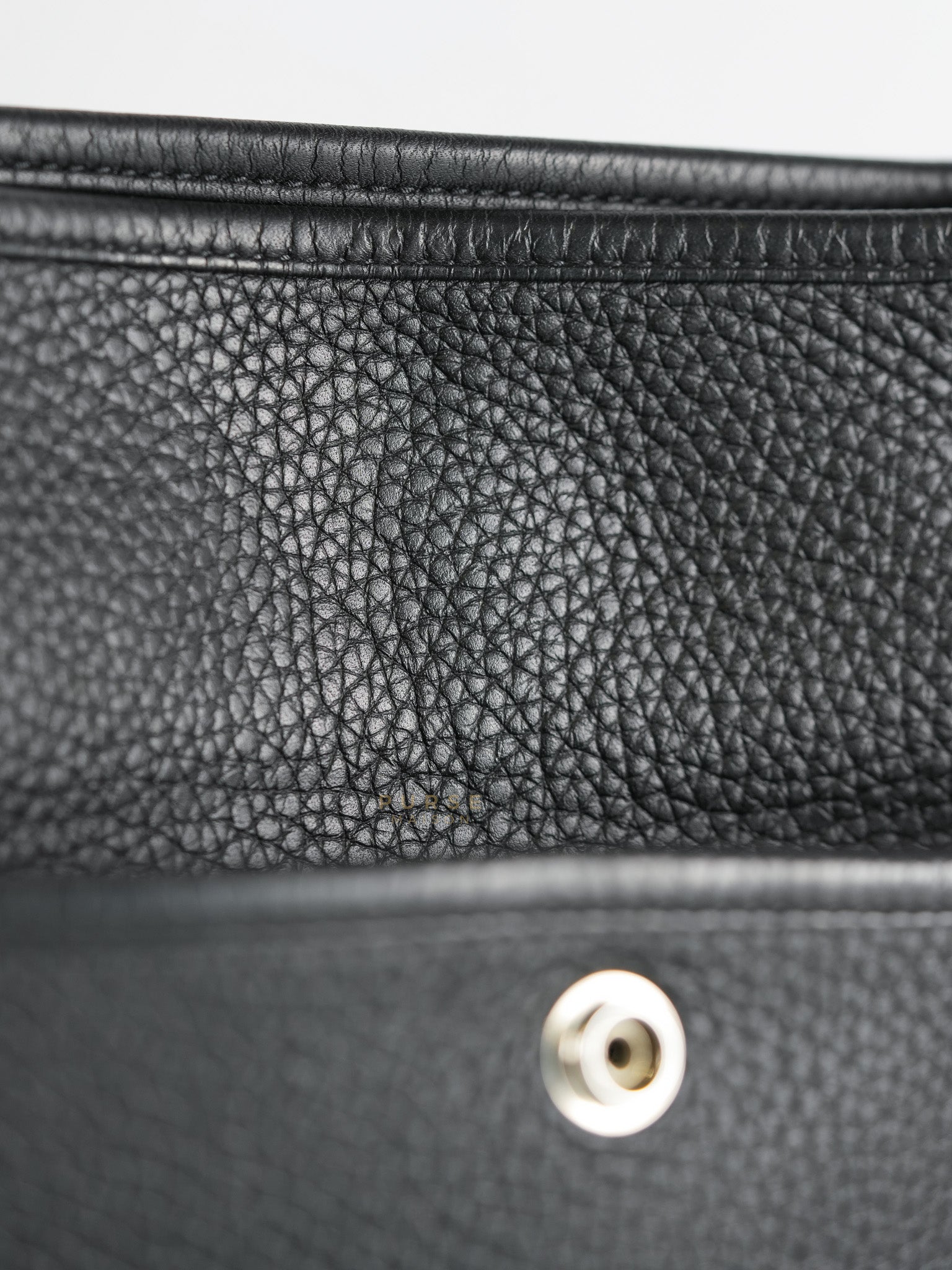 Evelyne PM in Black Clemence Leather and Palladium Hardware Stamp U (2022) | Purse Maison Luxury Bags Shop