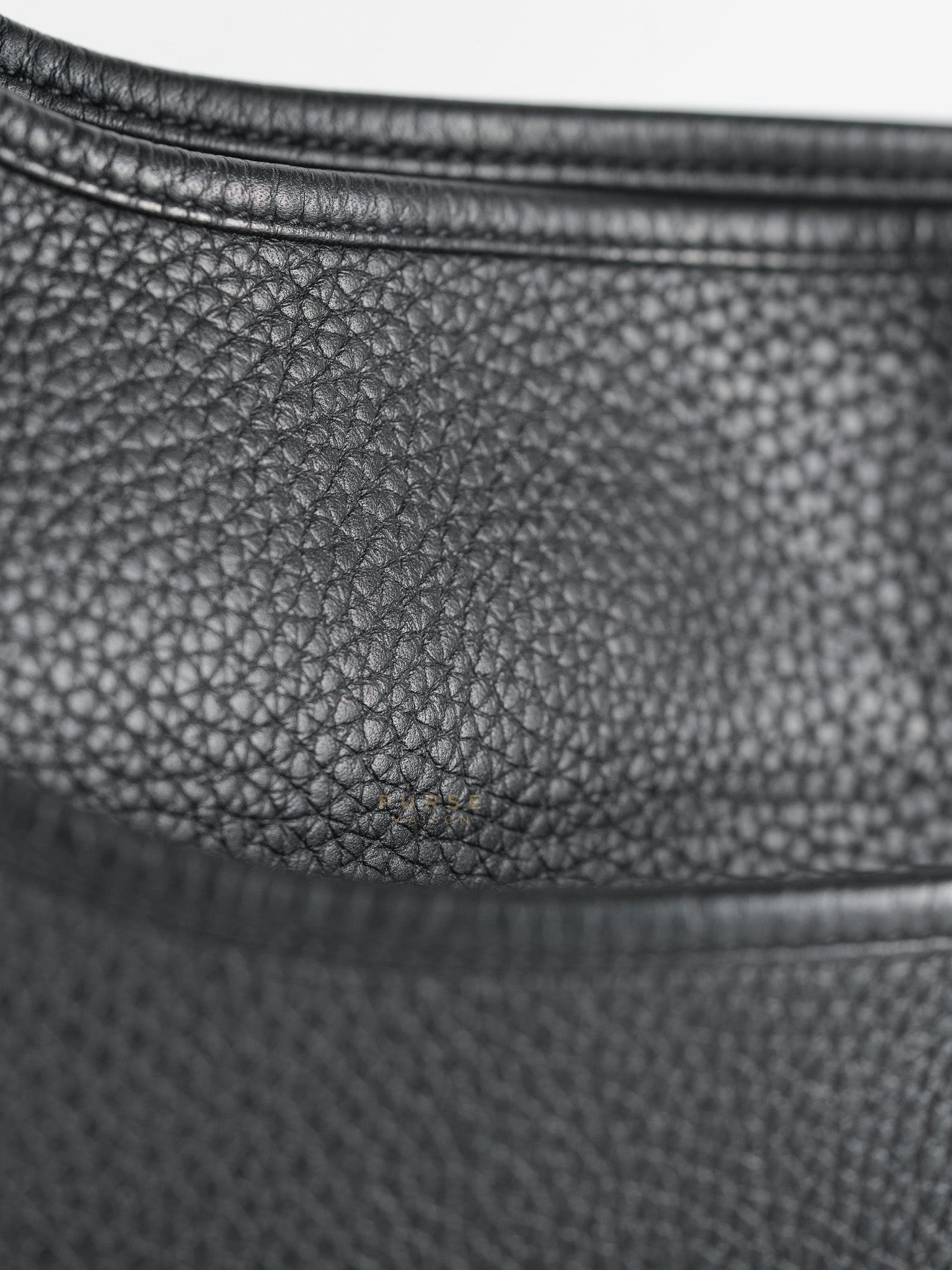 Evelyne PM in Black Clemence Leather and Palladium Hardware Stamp U (2022) | Purse Maison Luxury Bags Shop