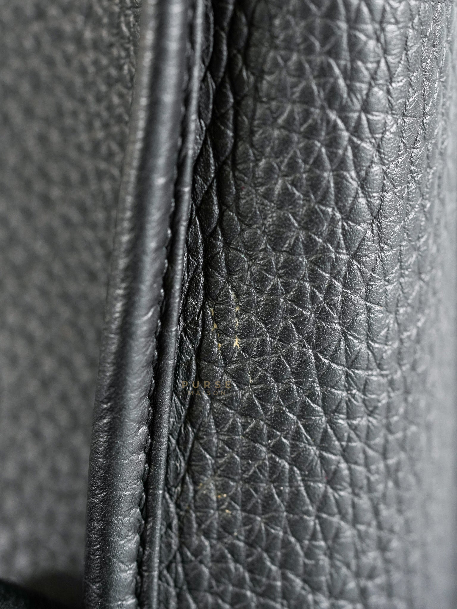Evelyne PM in Black Clemence Leather and Palladium Hardware Stamp U (2022) | Purse Maison Luxury Bags Shop