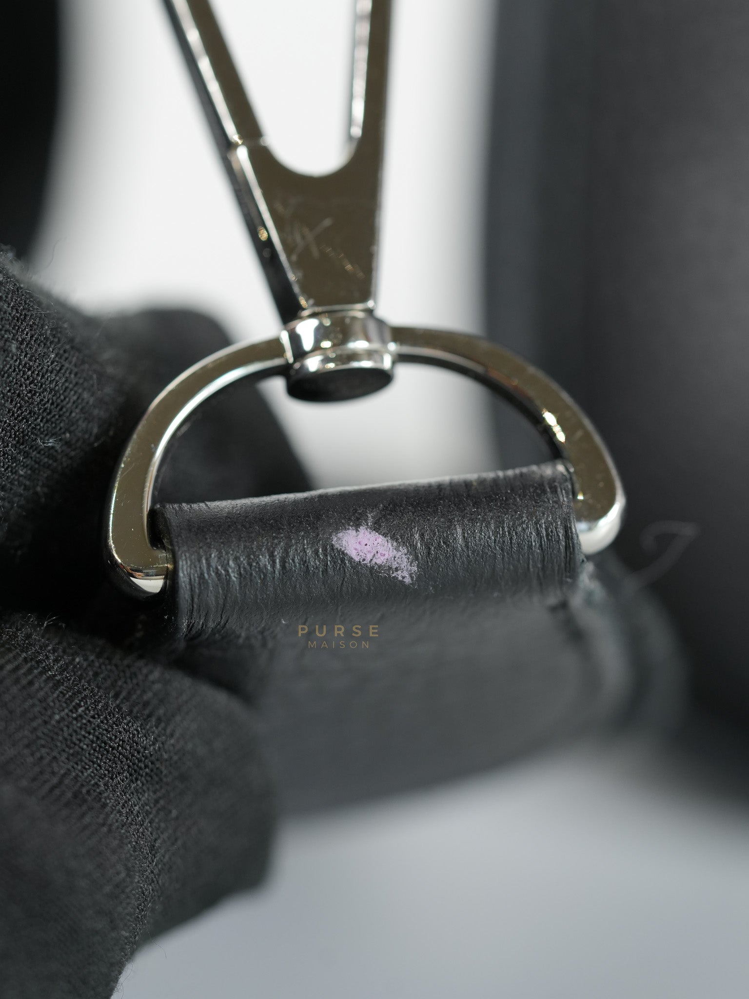 Evelyne PM in Black Clemence Leather and Palladium Hardware Stamp U (2022) | Purse Maison Luxury Bags Shop