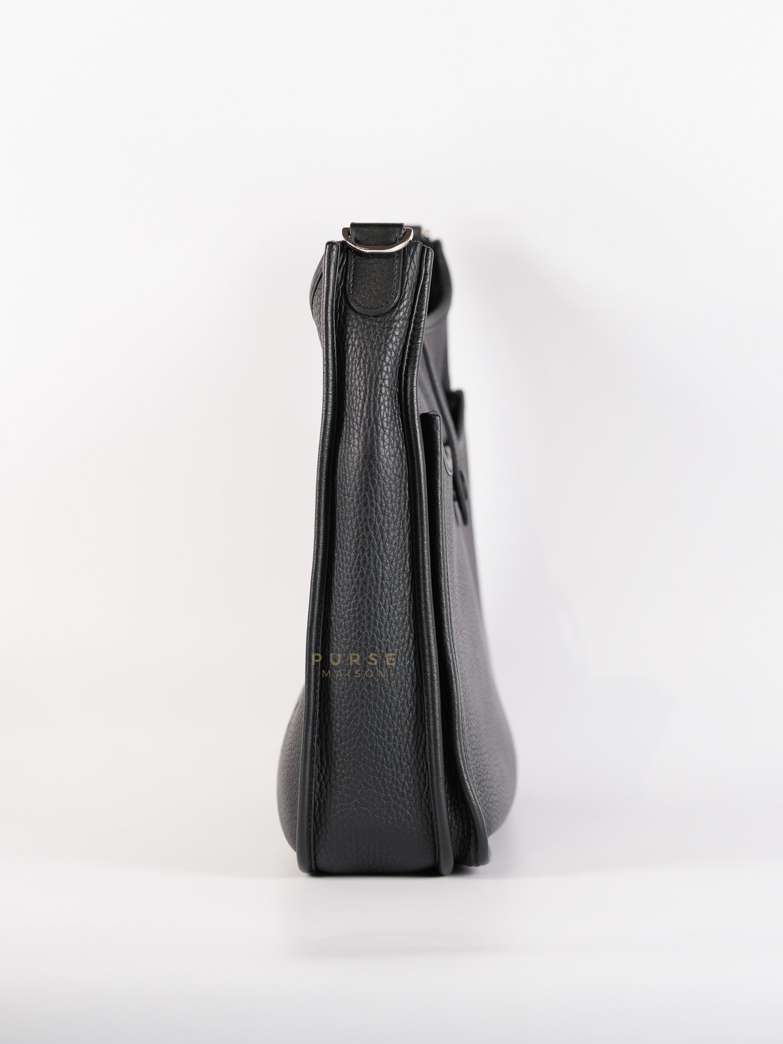 Evelyne PM in Black Clemence Leather and Palladium Hardware Stamp U (2022) | Purse Maison Luxury Bags Shop