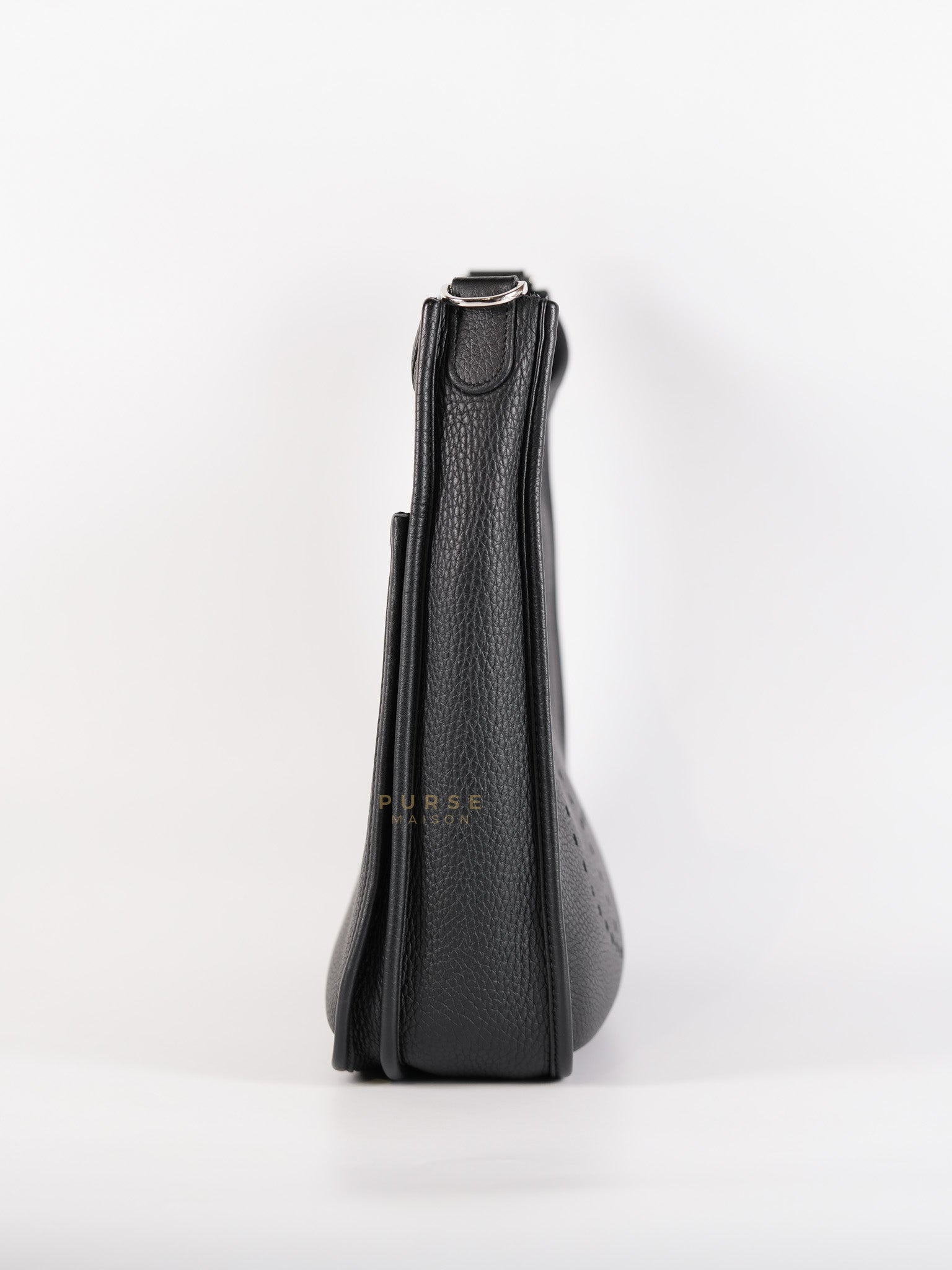 Evelyne PM in Black Clemence Leather and Palladium Hardware Stamp U (2022) | Purse Maison Luxury Bags Shop