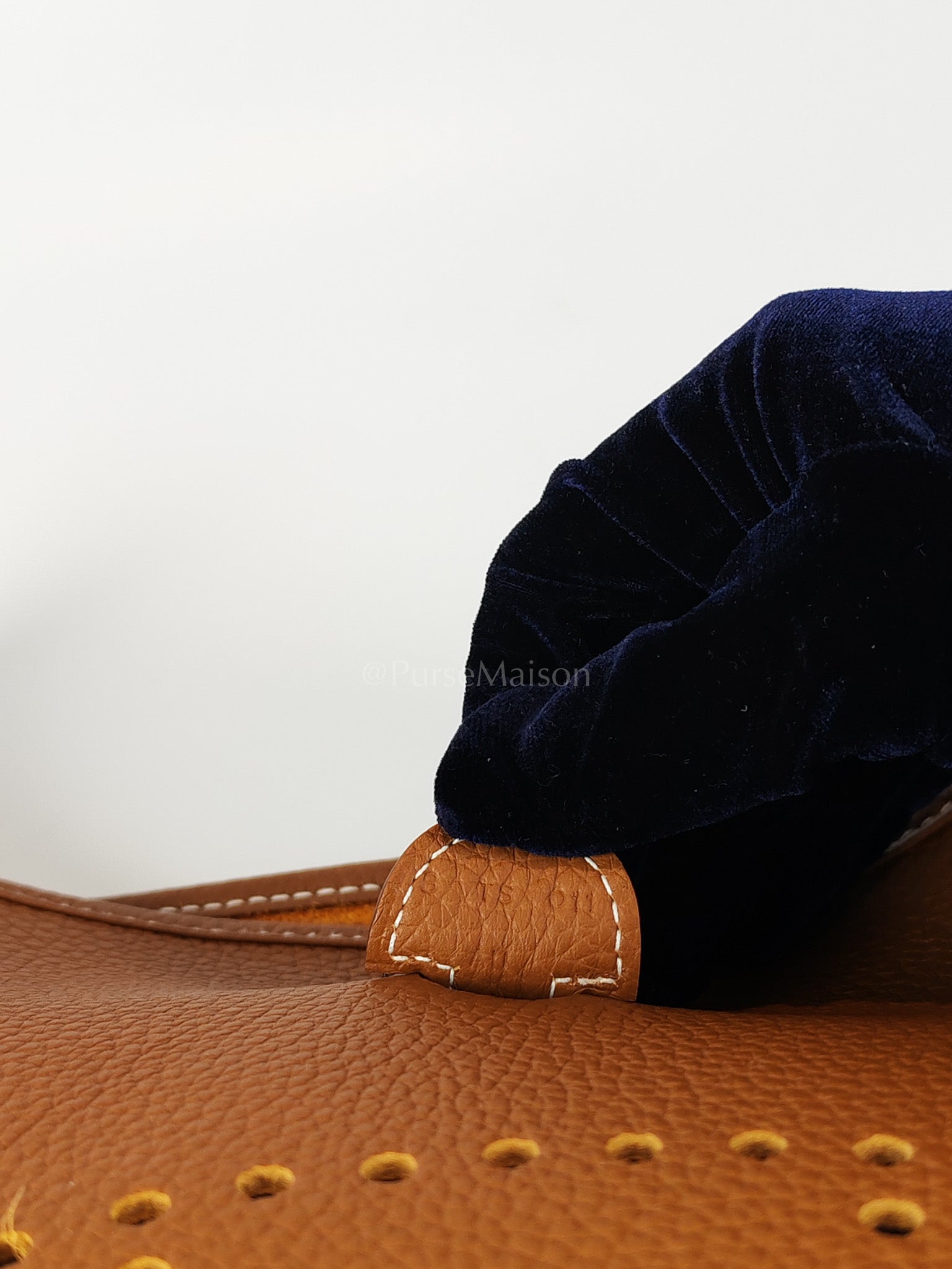 Evelyne PM in Gold Clemence Leather and Gold Hardware Stamp B (2023) | Purse Maison Luxury Bags Shop