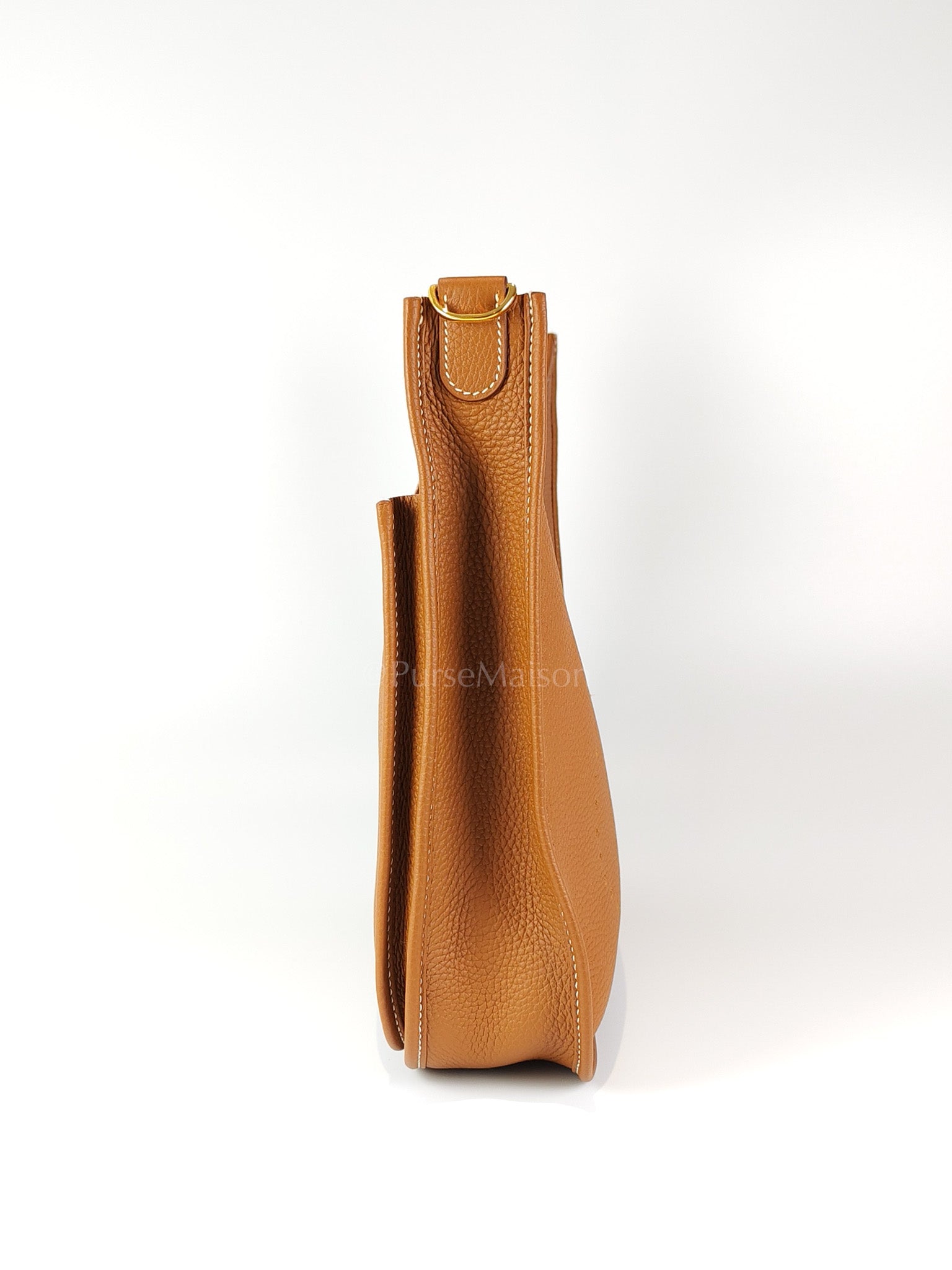 Evelyne PM in Gold Clemence Leather and Gold Hardware Stamp B (2023) | Purse Maison Luxury Bags Shop