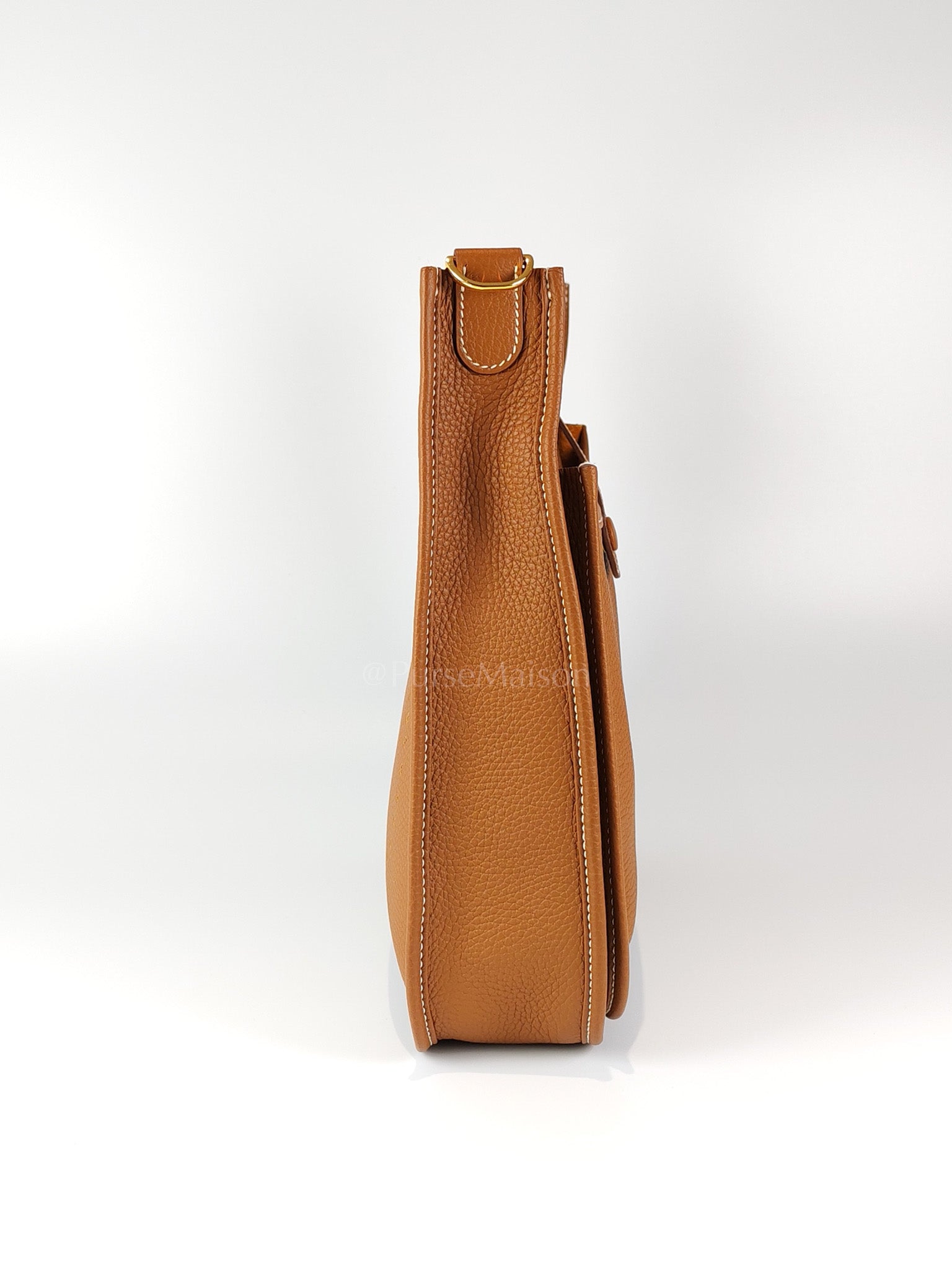 Evelyne PM in Gold Clemence Leather and Gold Hardware Stamp B (2023) | Purse Maison Luxury Bags Shop