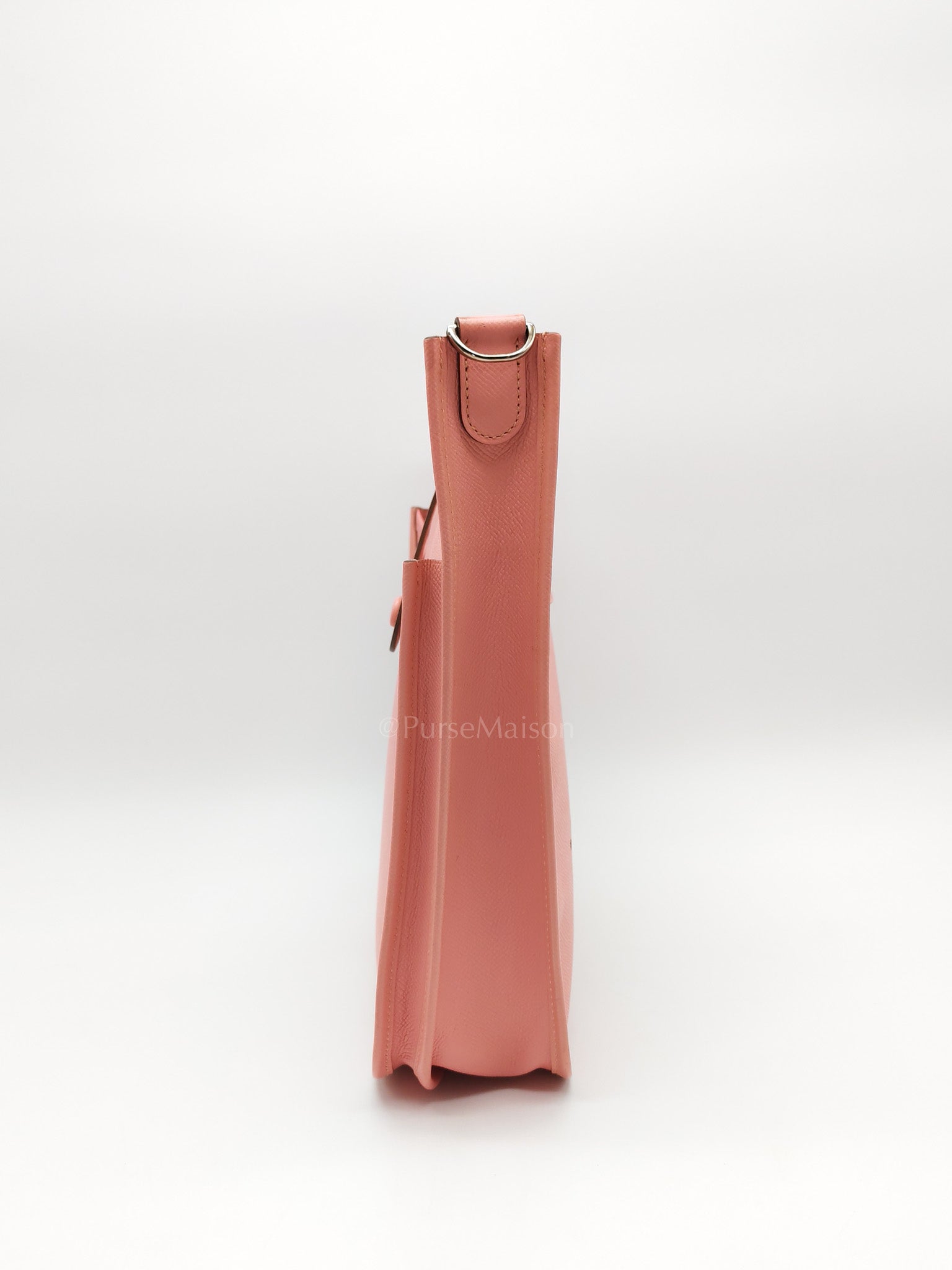 Evelyne PM in Pink Epsom Leather & Palladium Hardware Stamp T(2015) | Purse Maison Luxury Bags Shop