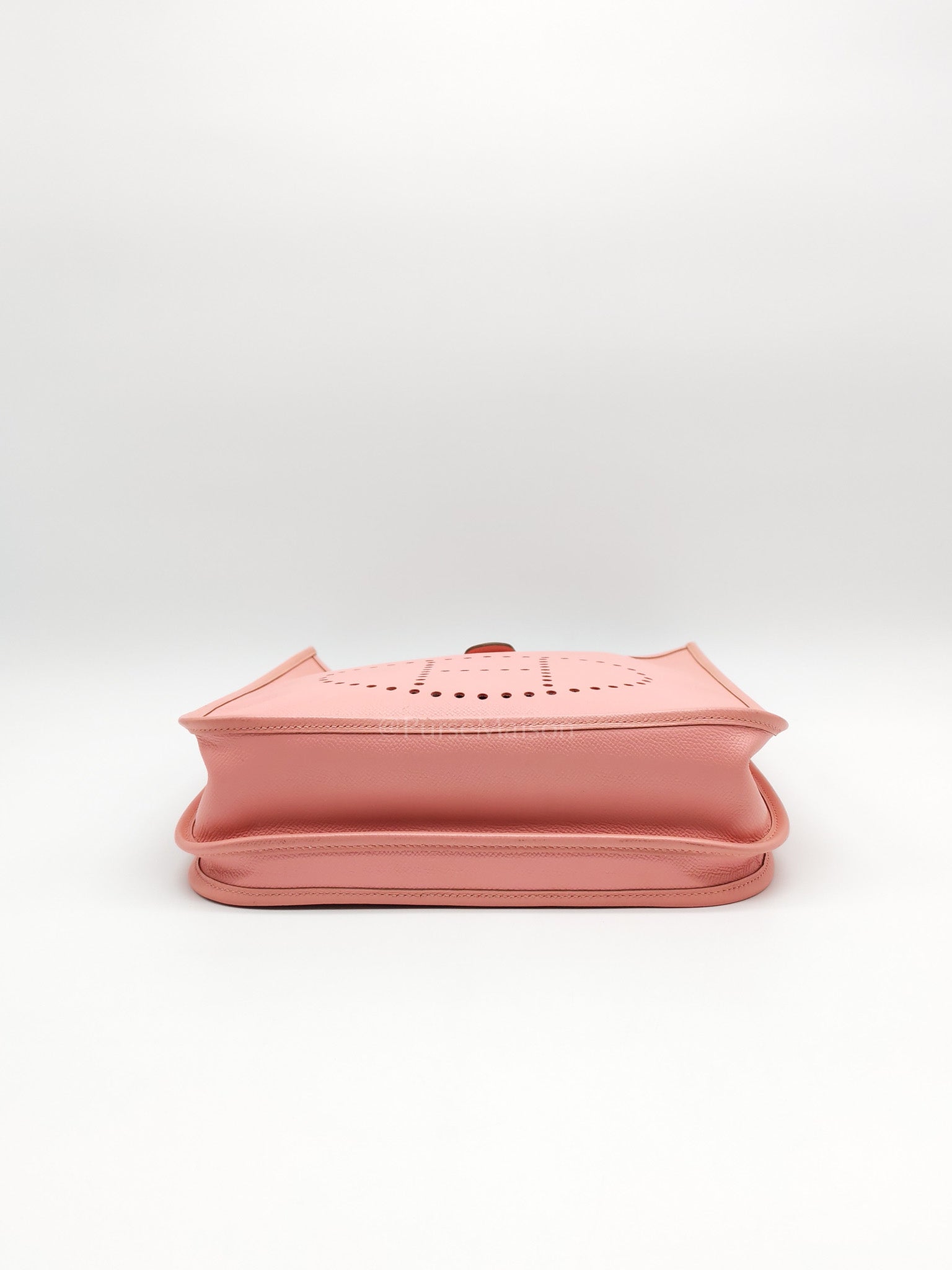 Evelyne PM in Pink Epsom Leather & Palladium Hardware Stamp T(2015) | Purse Maison Luxury Bags Shop
