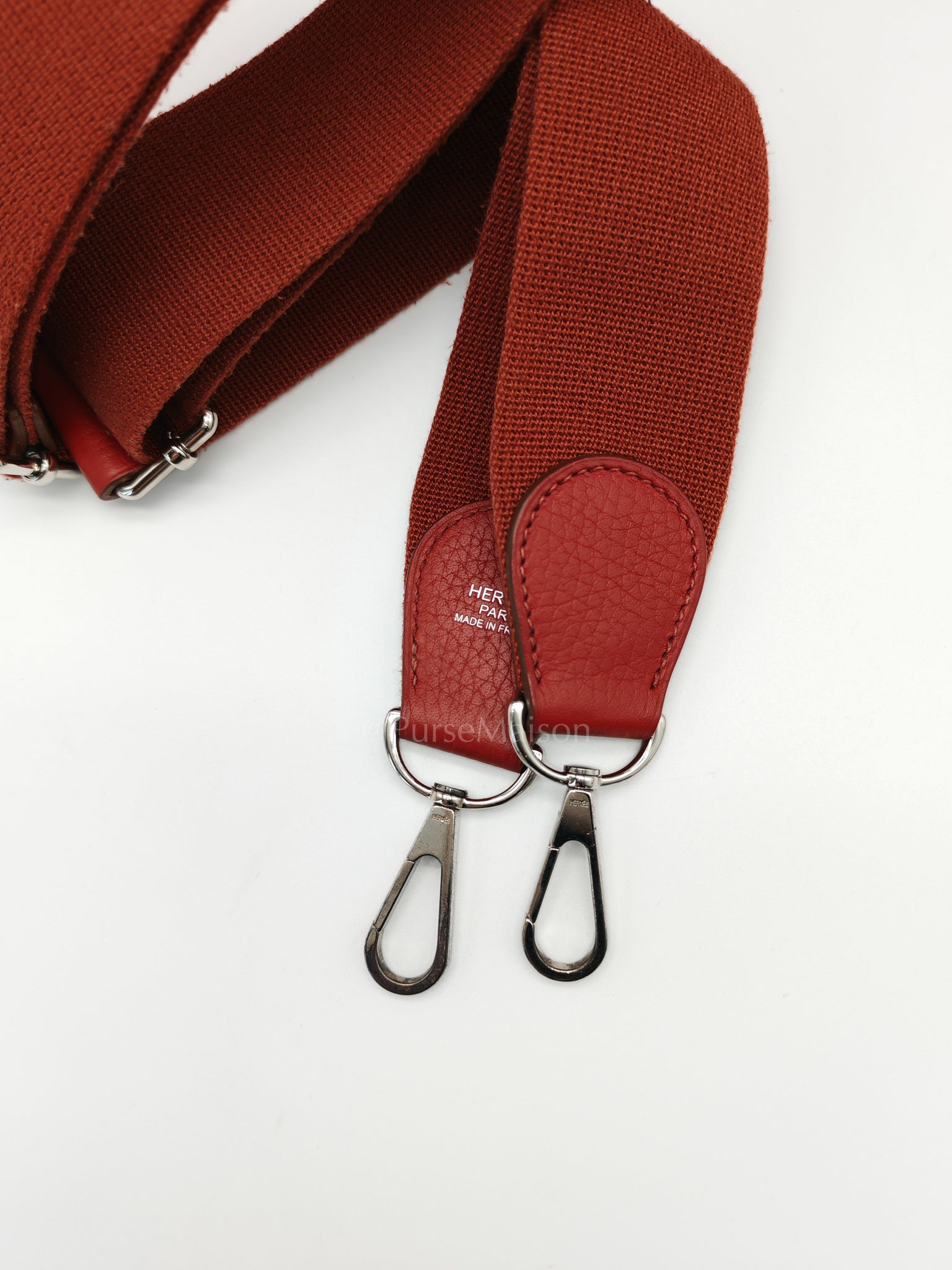 Evelyne PM Red Celemence Leather and Palladium Hardware Stamp R Square (2014) | Purse Maison Luxury Bags Shop