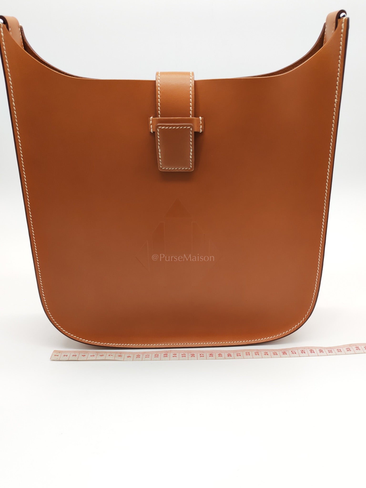 Evelyne PM Sellier in Gold Vache Hunter Leather and Palladium Hardware Stamp A (2017) | Purse Maison Luxury Bags Shop