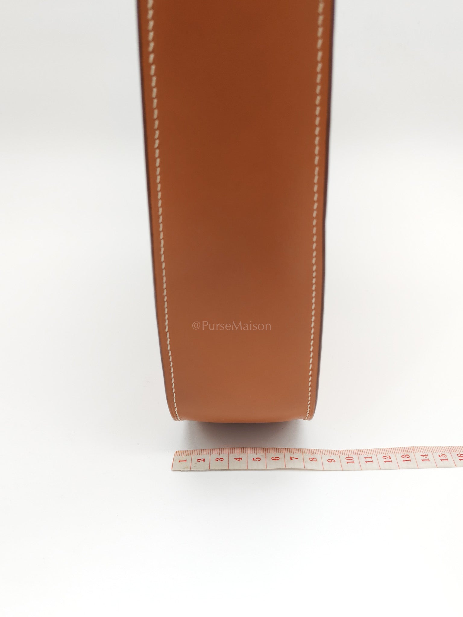 Evelyne PM Sellier in Gold Vache Hunter Leather and Palladium Hardware Stamp A (2017) | Purse Maison Luxury Bags Shop