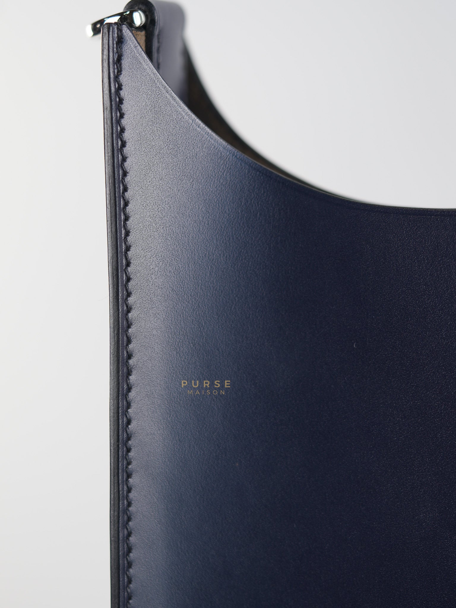 Evelyne Sellier 29 PM in Navy Blue Vache Hunter leather Stamp A(2017) | Purse Maison Luxury Bags Shop