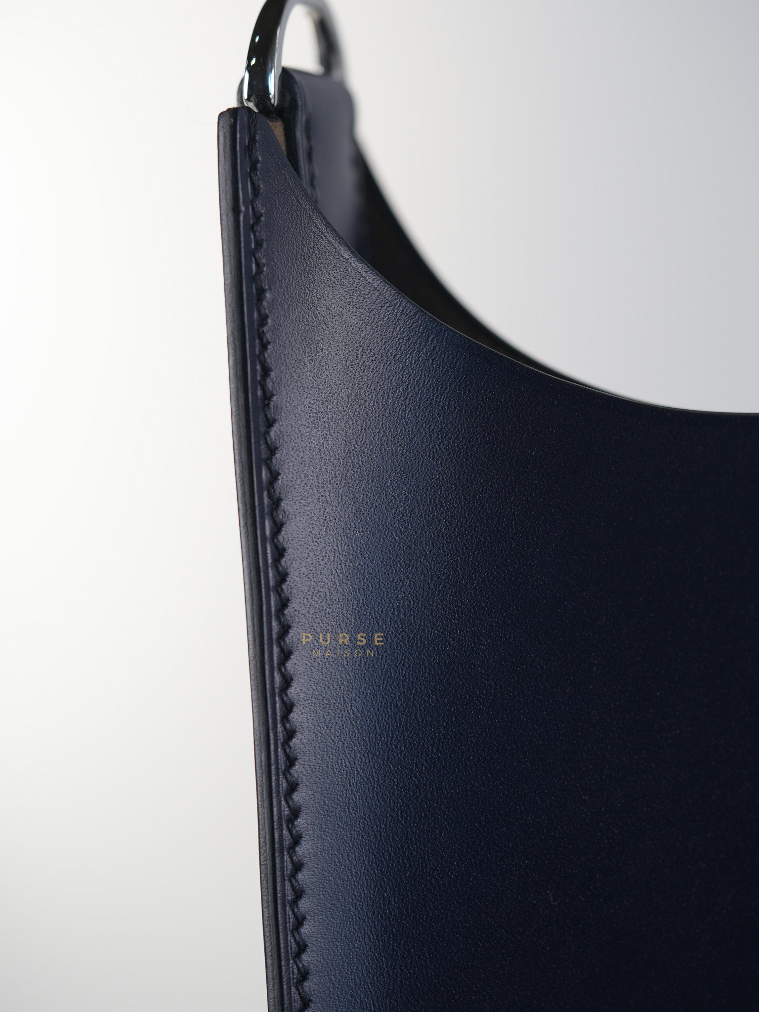 Evelyne Sellier 29 PM in Navy Blue Vache Hunter leather Stamp A(2017) | Purse Maison Luxury Bags Shop