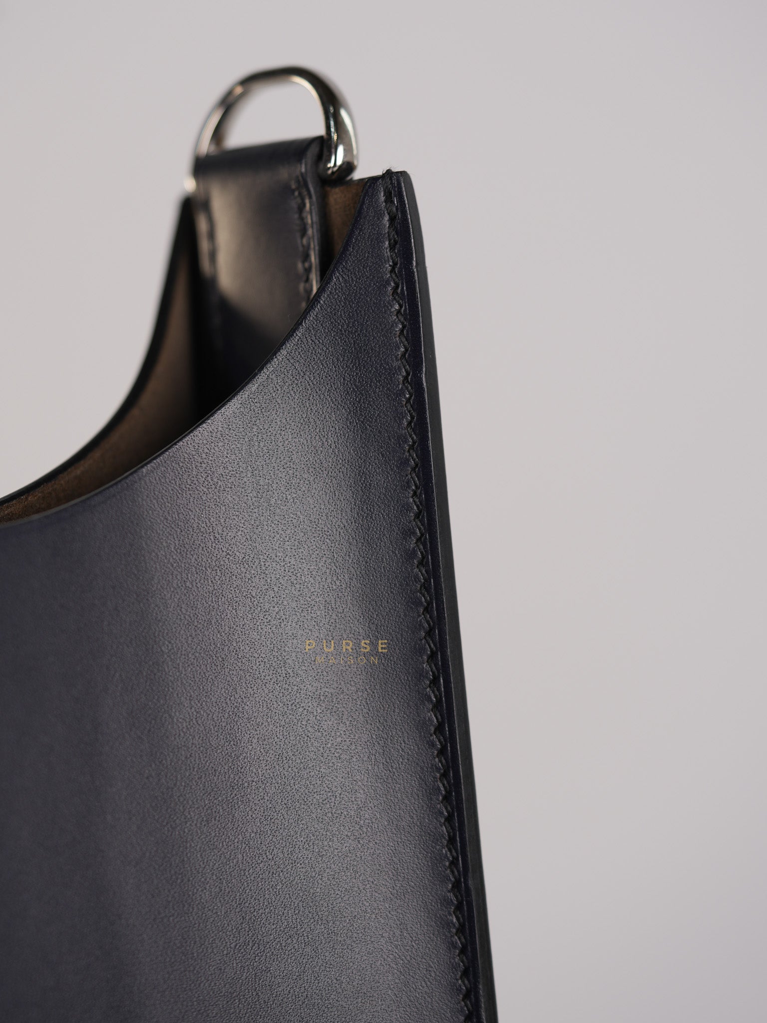 Evelyne Sellier 29 PM in Navy Blue Vache Hunter leather Stamp A(2017) | Purse Maison Luxury Bags Shop
