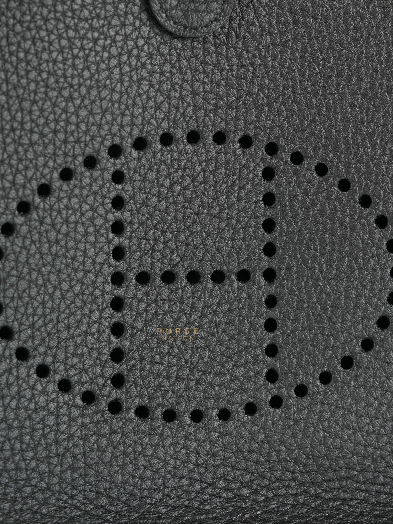 Evelyne TPM Black Clemence Hardware in Gold Hardware Stamp K (2025) | Purse Maison Luxury Bags Shop