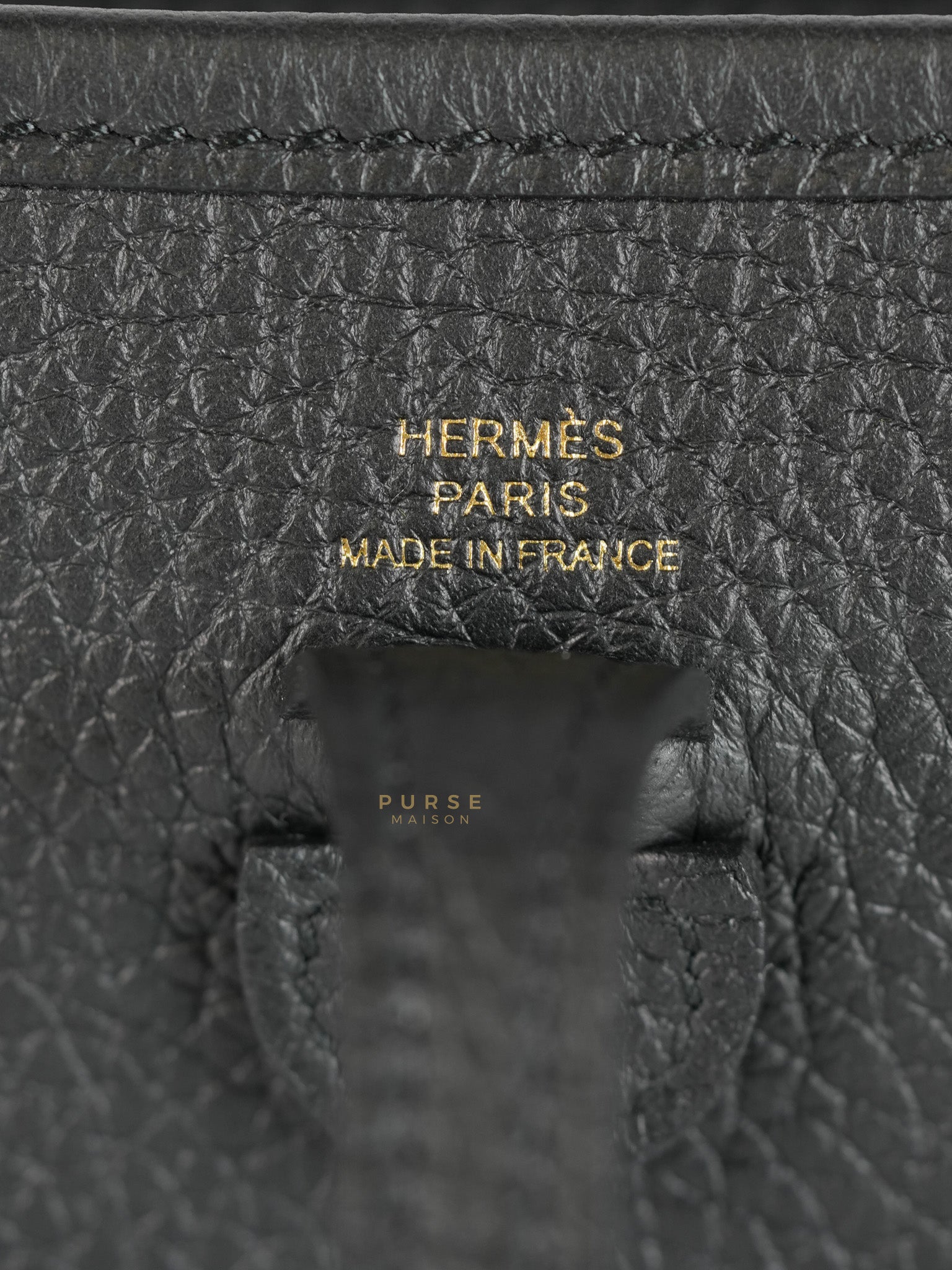 Evelyne TPM Black Clemence Hardware in Gold Hardware Stamp K (2025) | Purse Maison Luxury Bags Shop