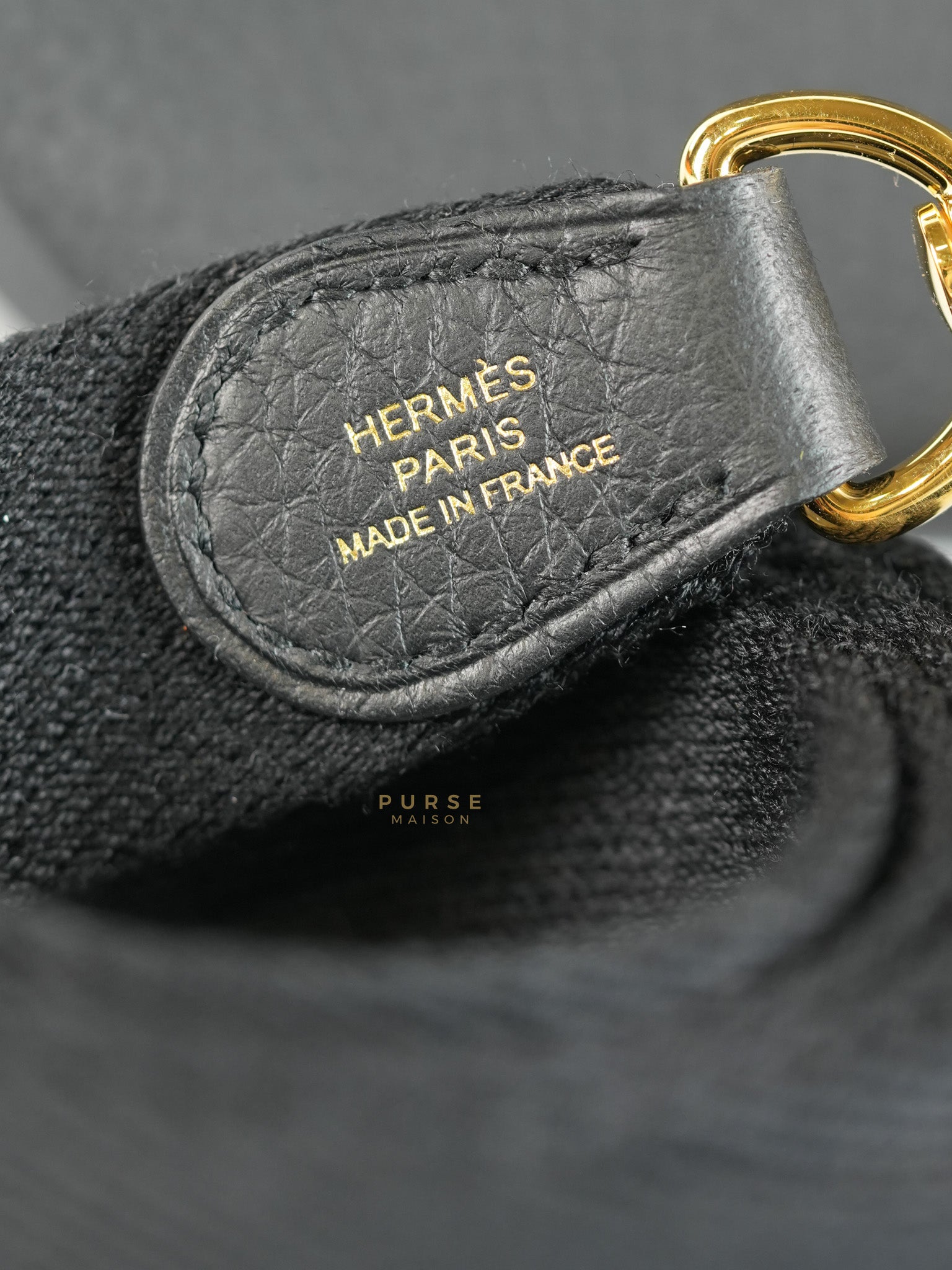 Evelyne TPM Black Clemence Hardware in Gold Hardware Stamp K (2025) | Purse Maison Luxury Bags Shop