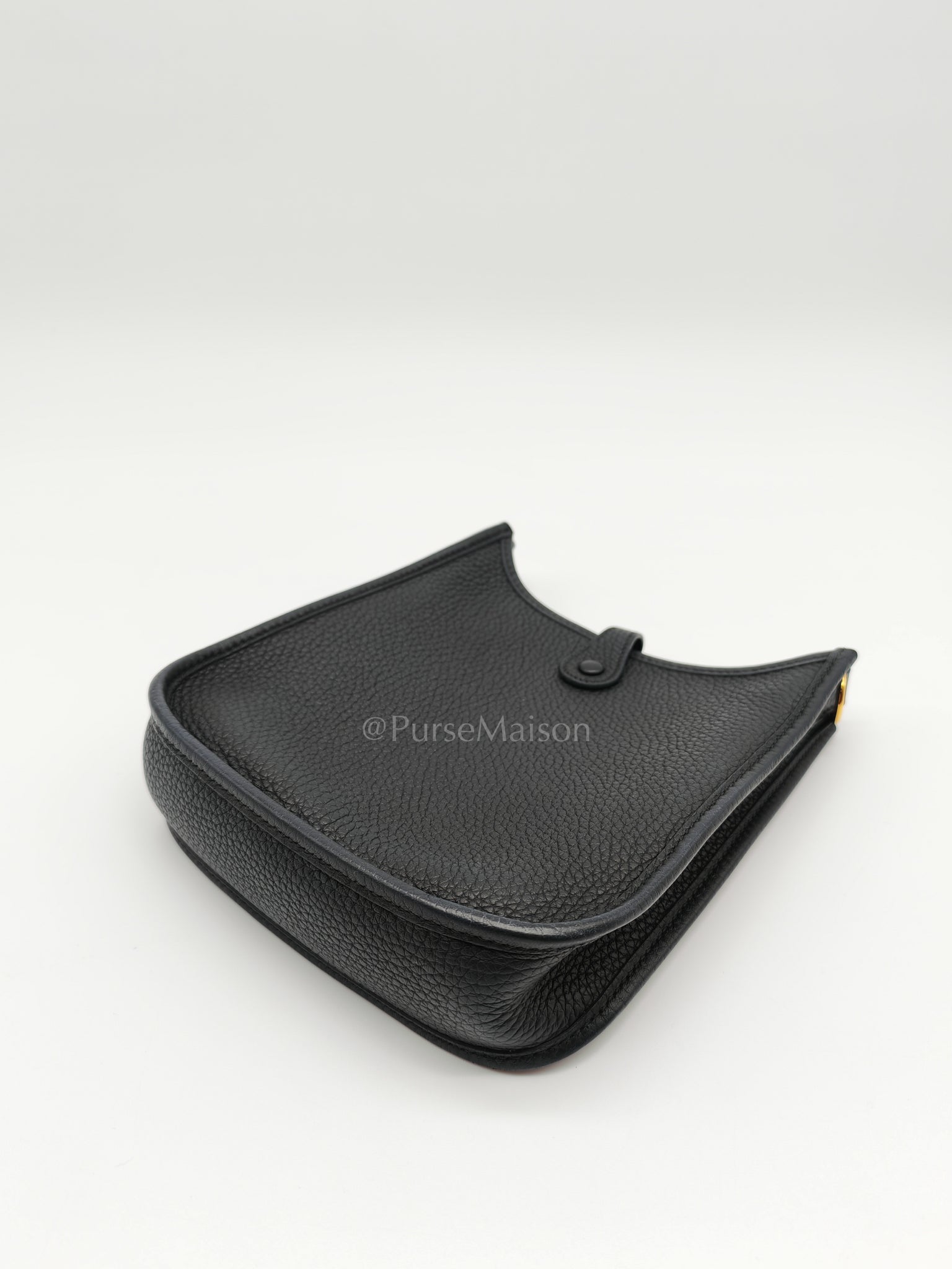 Evelyne TPM Black in Clemence Leather and Gold Hardware Stamp Z (2021) | Purse Maison Luxury Bags Shop