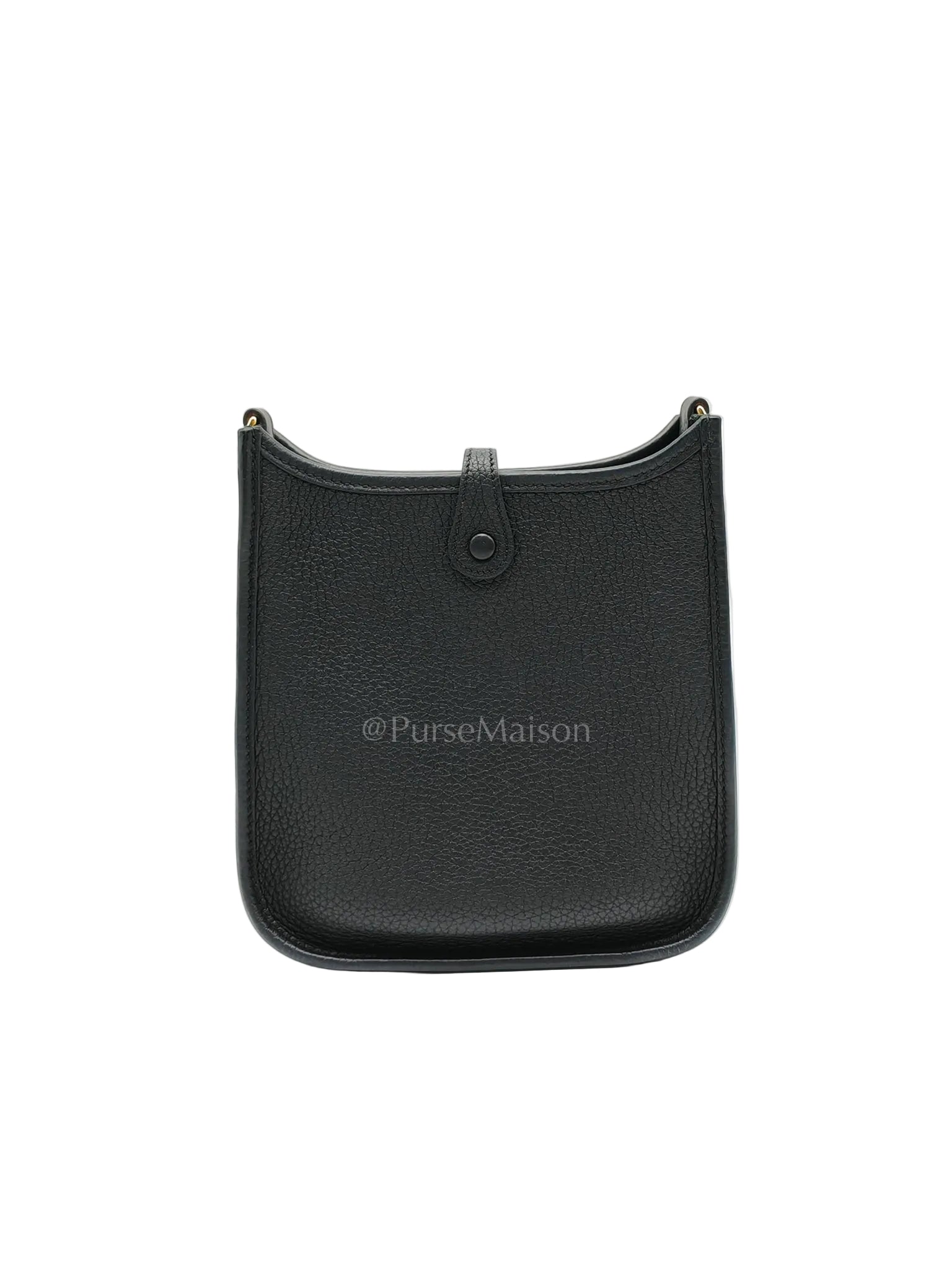 Evelyne TPM Black in Clemence Leather and Gold Hardware Stamp Z (2021) | Purse Maison Luxury Bags Shop