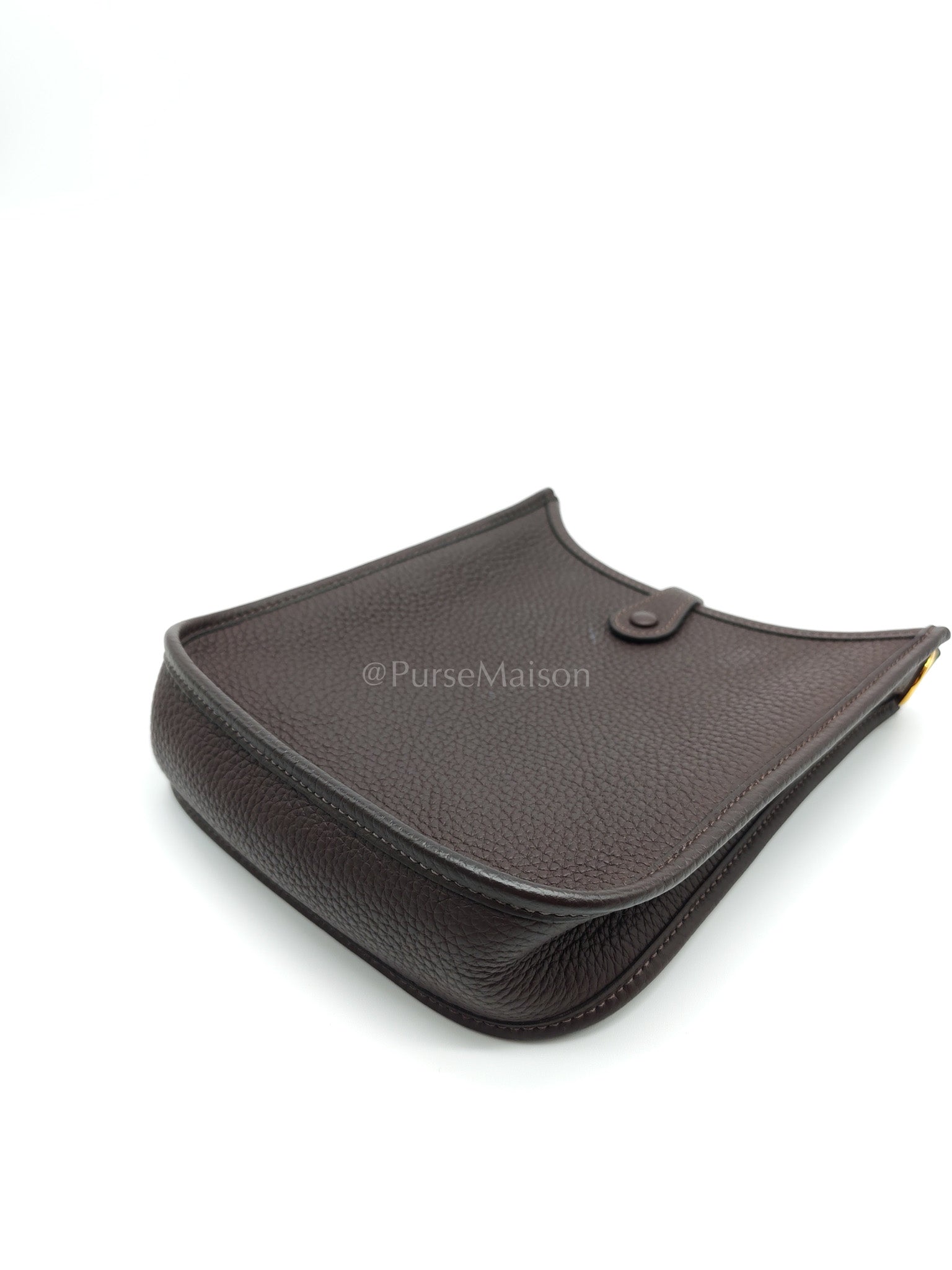 Evelyne TPM Ebene in Clemence Leather and Gold Hardware Stamp Z (2021) | Purse Maison Luxury Bags Shop