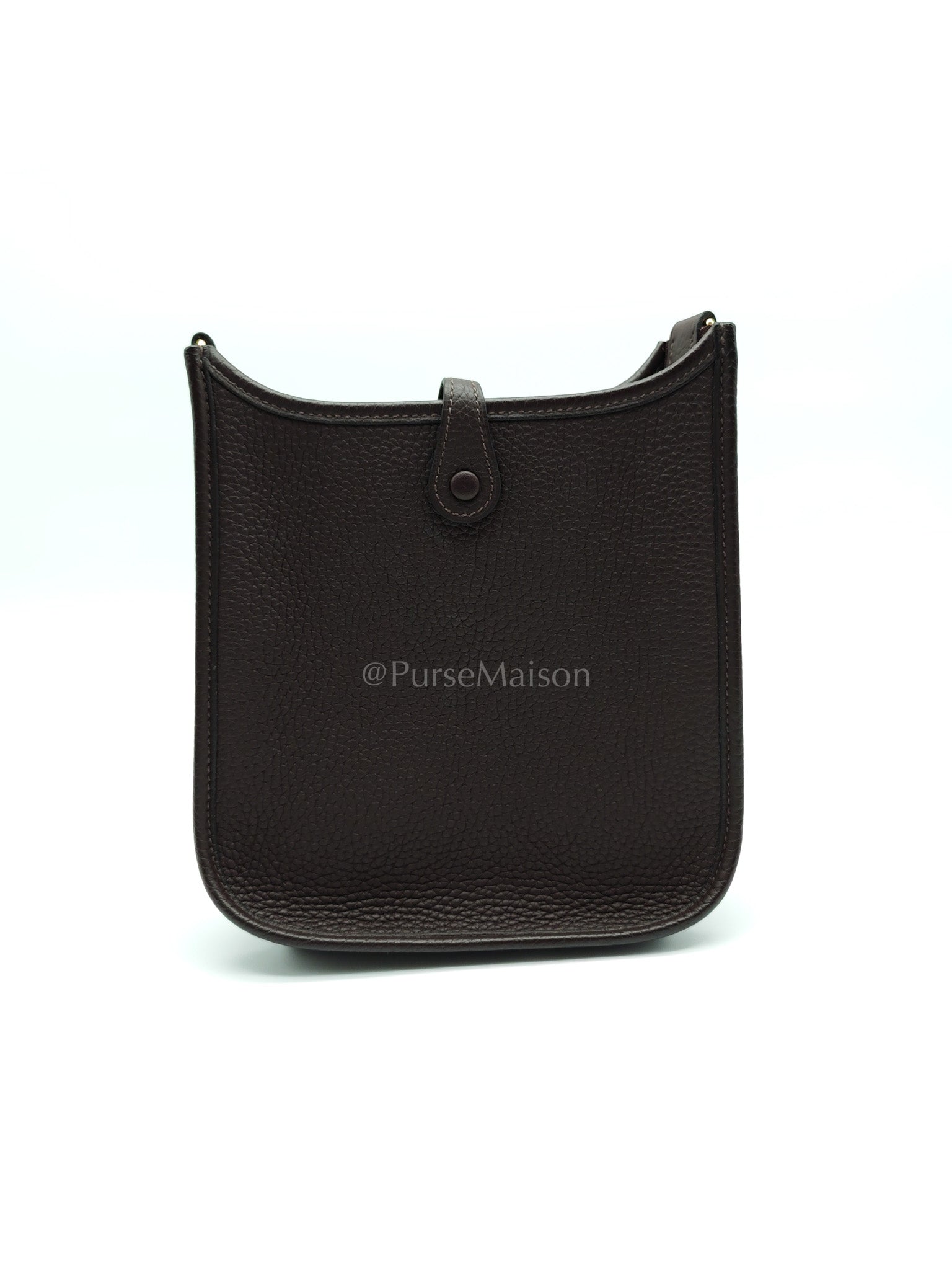 Evelyne TPM Ebene in Clemence Leather and Gold Hardware Stamp Z (2021) | Purse Maison Luxury Bags Shop