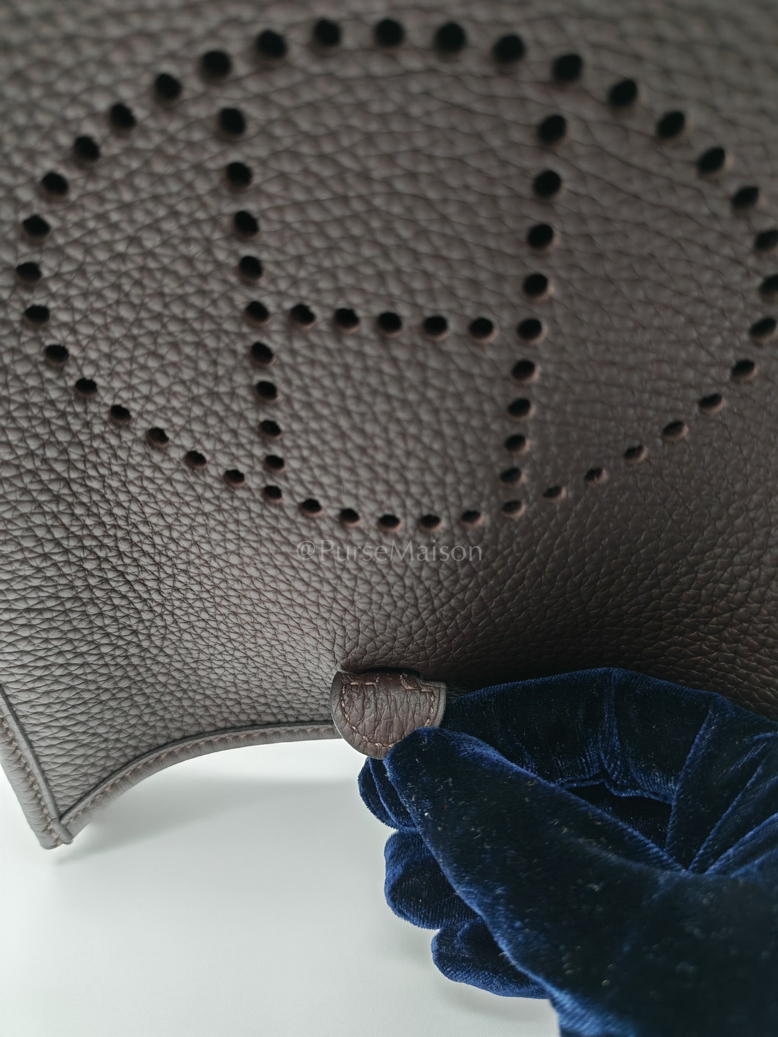 Evelyne TPM Ebene in Clemence Leather and Gold Hardware Stamp Z (2021) | Purse Maison Luxury Bags Shop