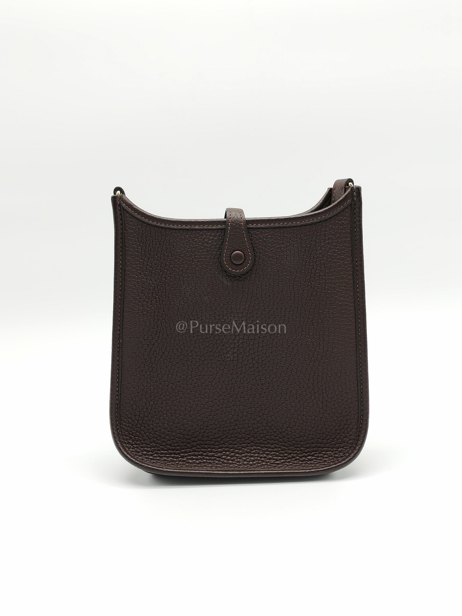 Evelyne TPM Ebene in Clemence Leather and Gold Hardware Stamp Z (2021) | Purse Maison Luxury Bags Shop