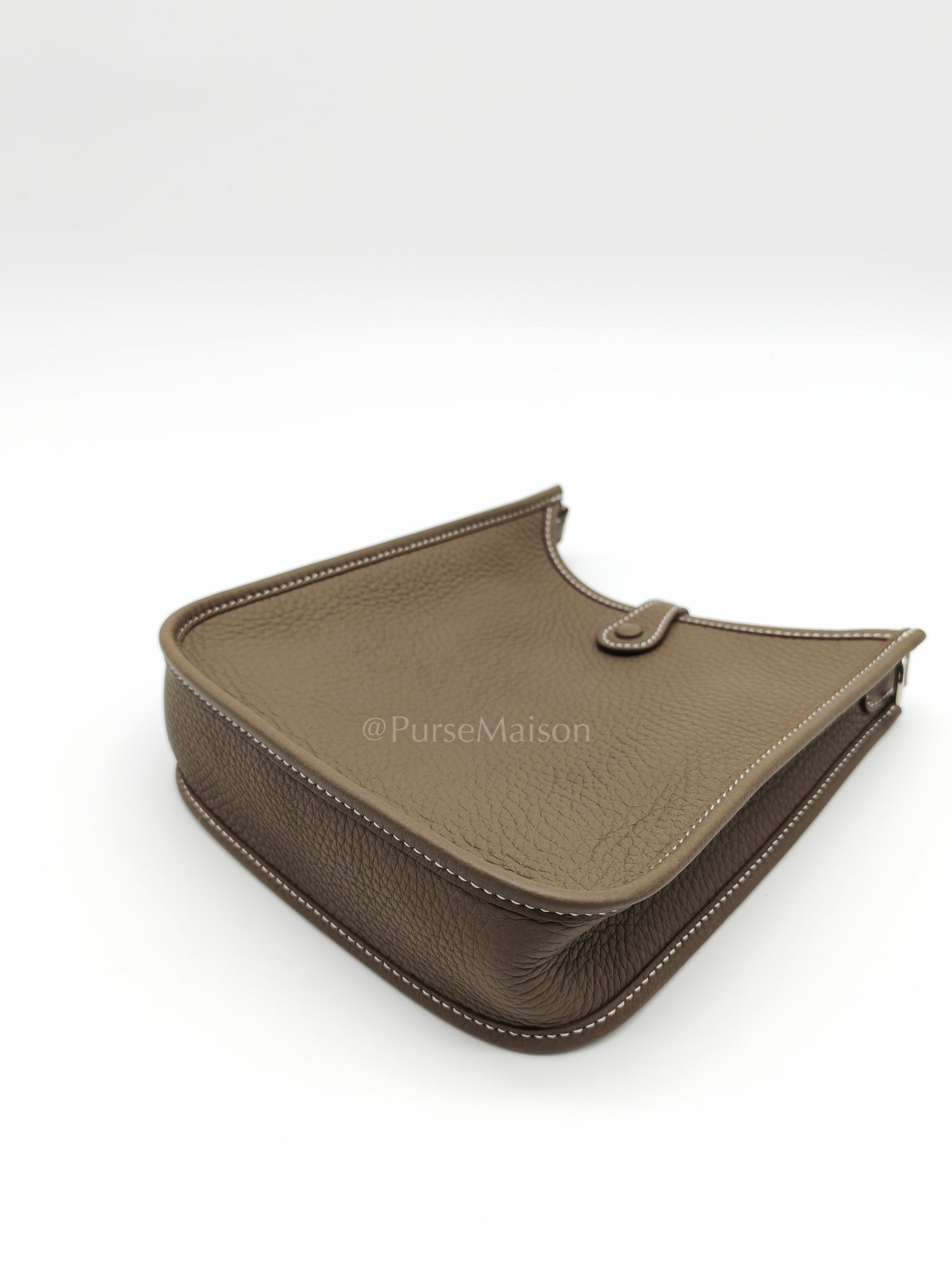 Evelyne TPM Etoupe in Clemence Leather and Palladium Hardware Stamp K (2025) | Purse Maison Luxury Bags Shop