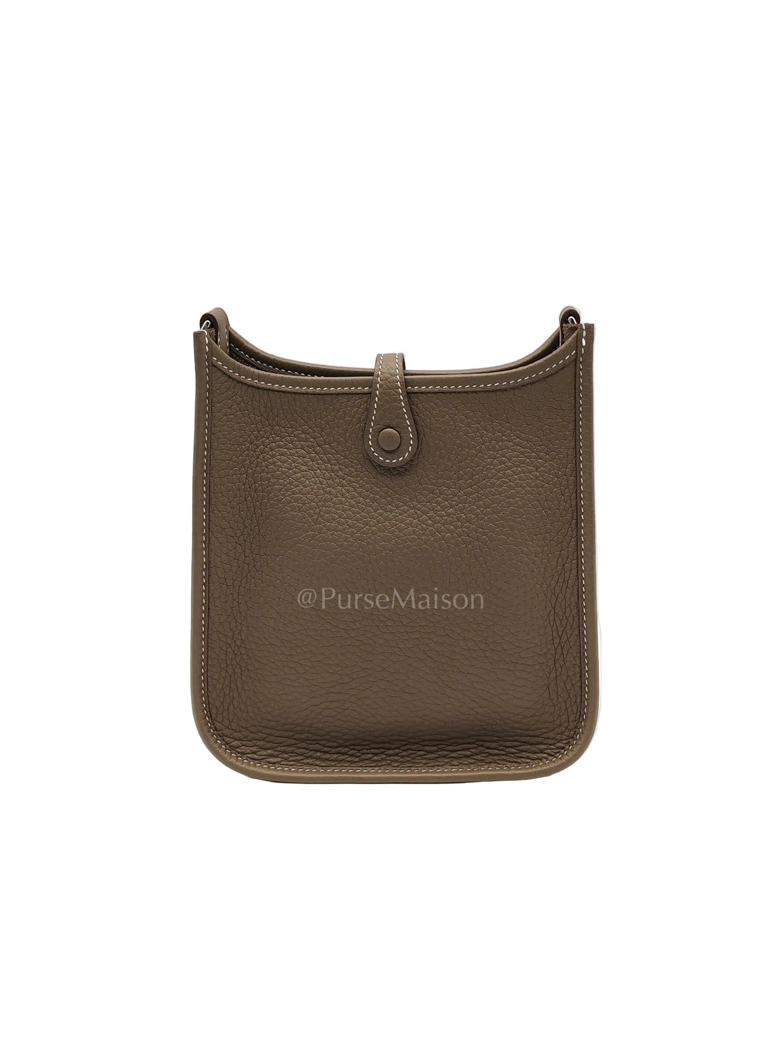 Evelyne TPM Etoupe in Clemence Leather and Palladium Hardware Stamp K (2025) | Purse Maison Luxury Bags Shop