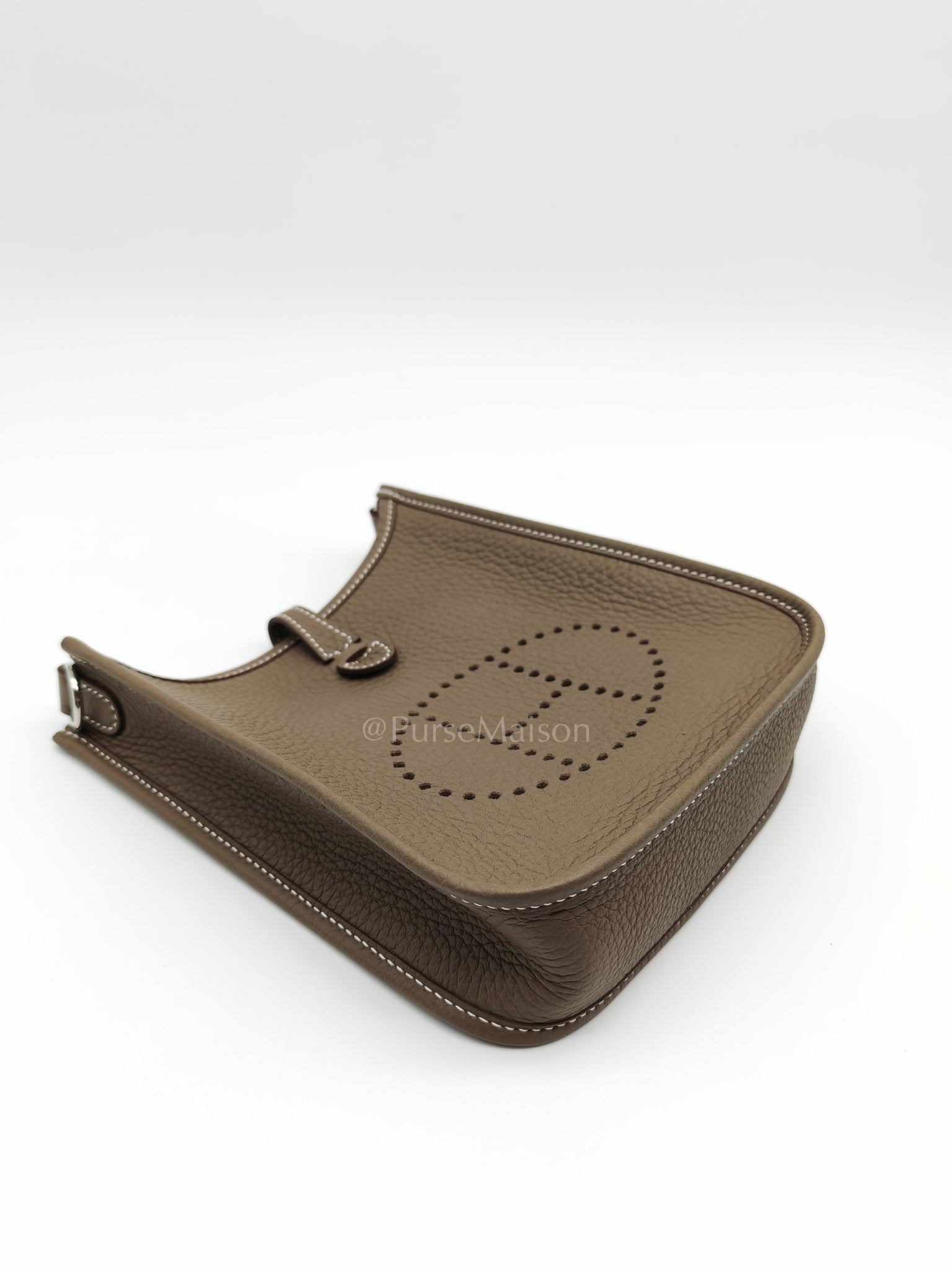 Evelyne TPM Etoupe in Clemence Leather and Palladium Hardware Stamp K (2025) | Purse Maison Luxury Bags Shop