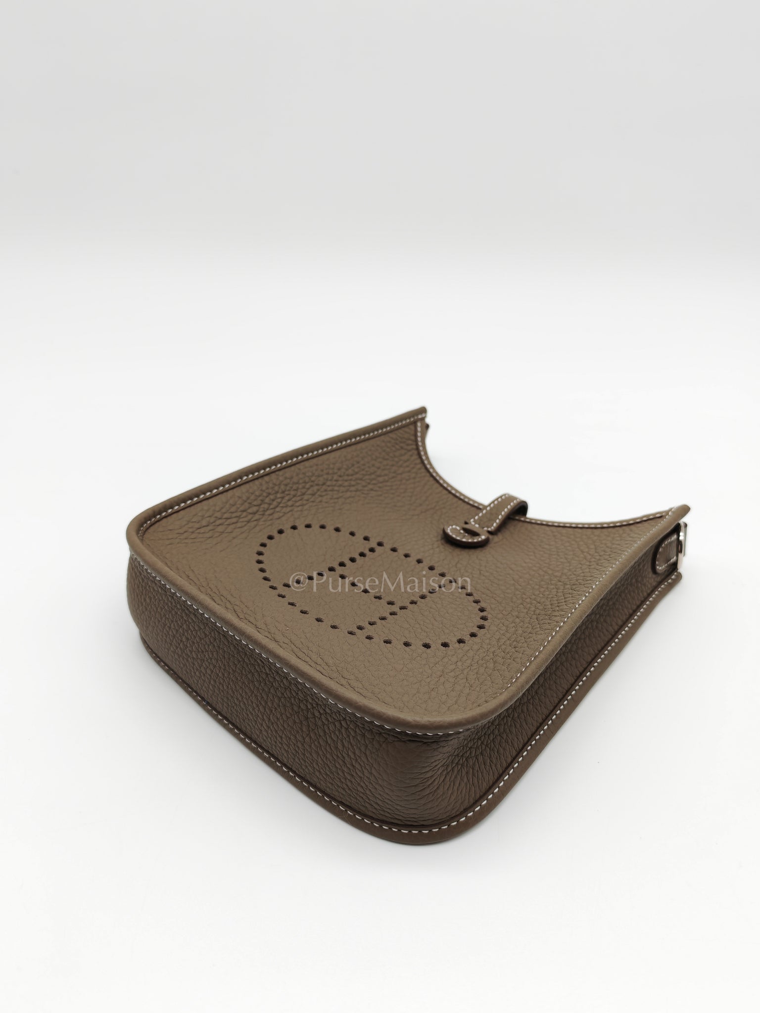 Evelyne TPM Etoupe in Clemence Leather and Palladium Hardware Stamp K (2025) | Purse Maison Luxury Bags Shop