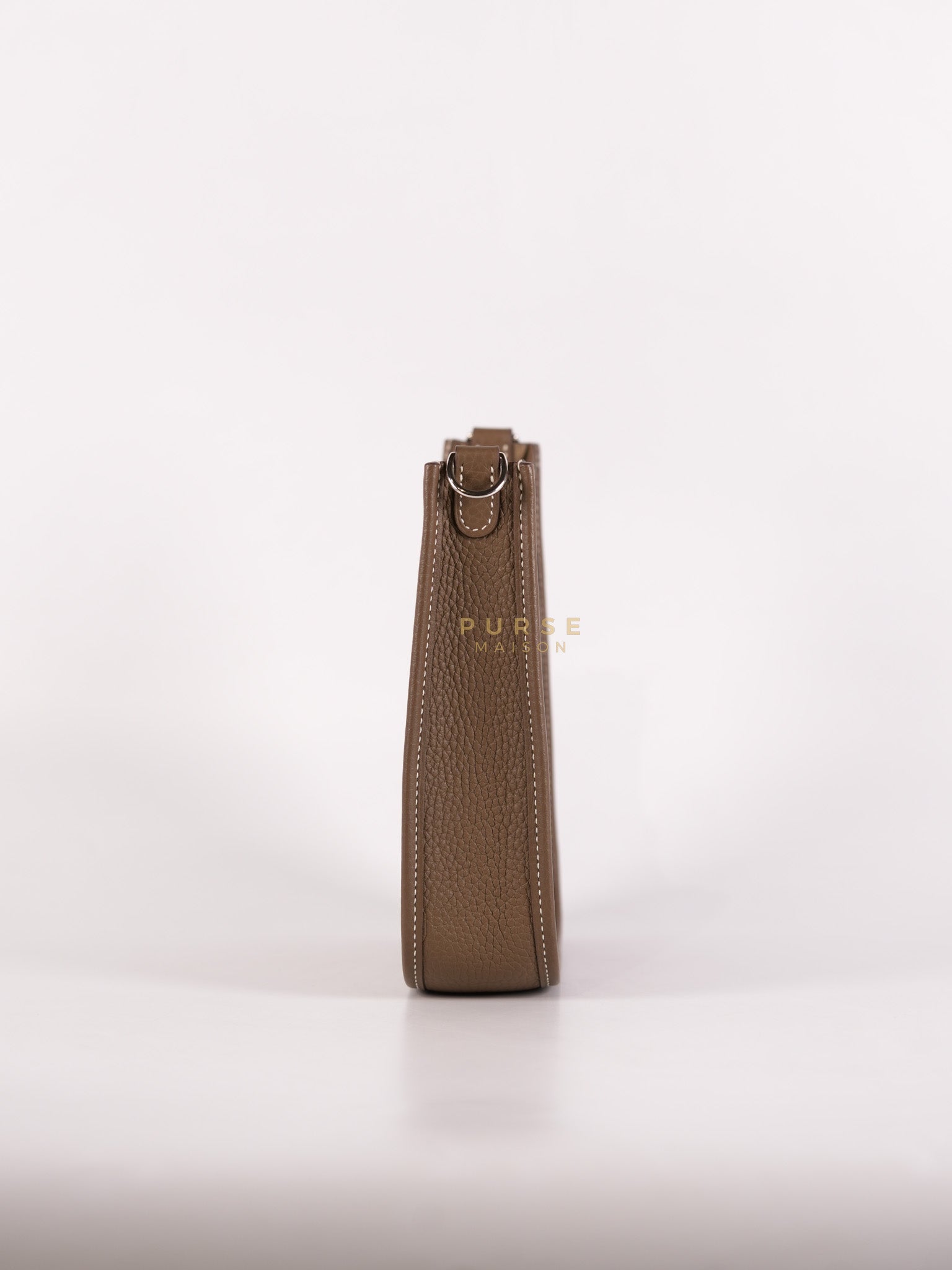 Evelyne TPM Etoupe in Clemence Leather and Palladium Hardware Stamp Y (2020) | Purse Maison Luxury Bags Shop