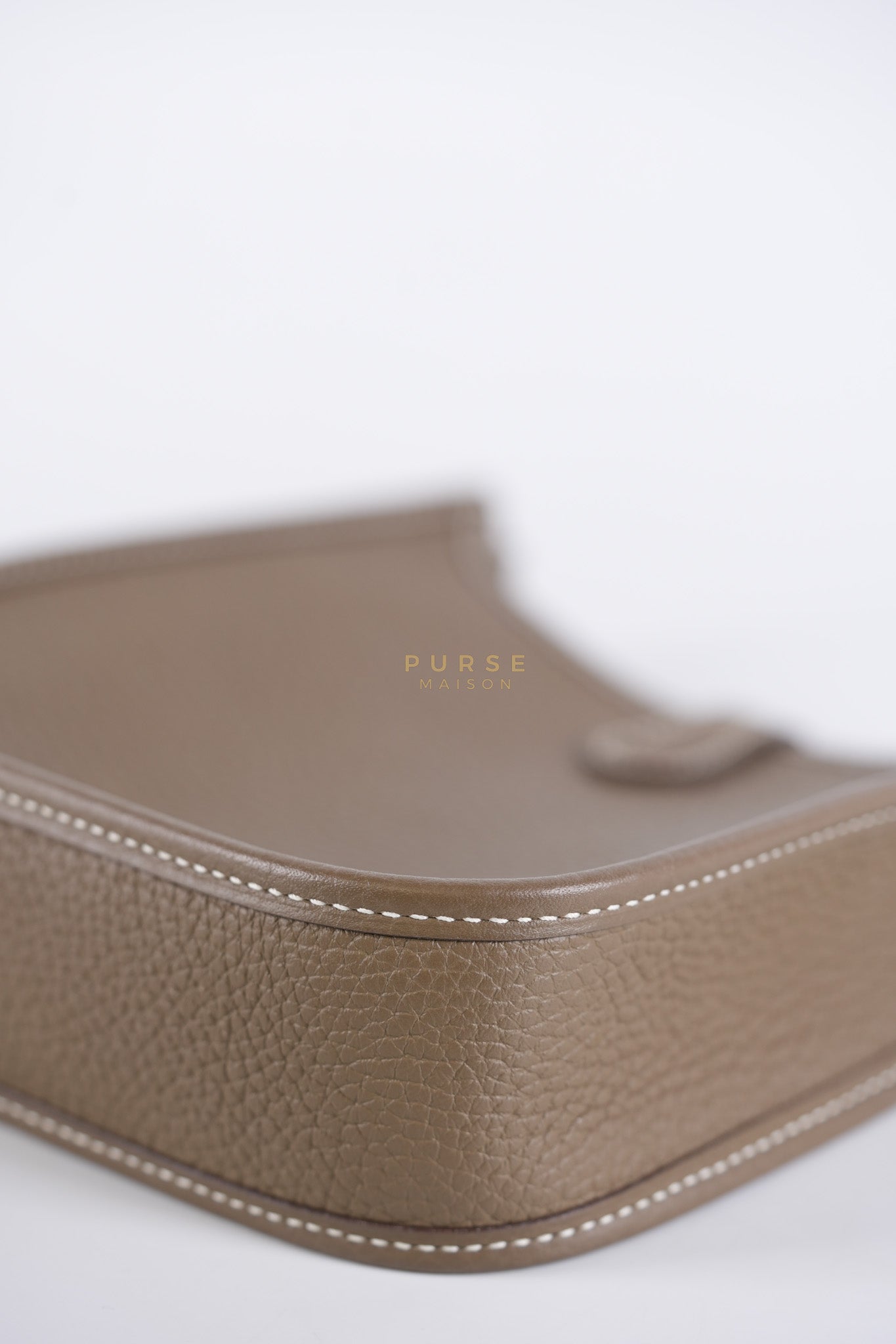 Evelyne TPM Etoupe in Clemence Leather and Palladium Hardware Stamp Y (2020) | Purse Maison Luxury Bags Shop