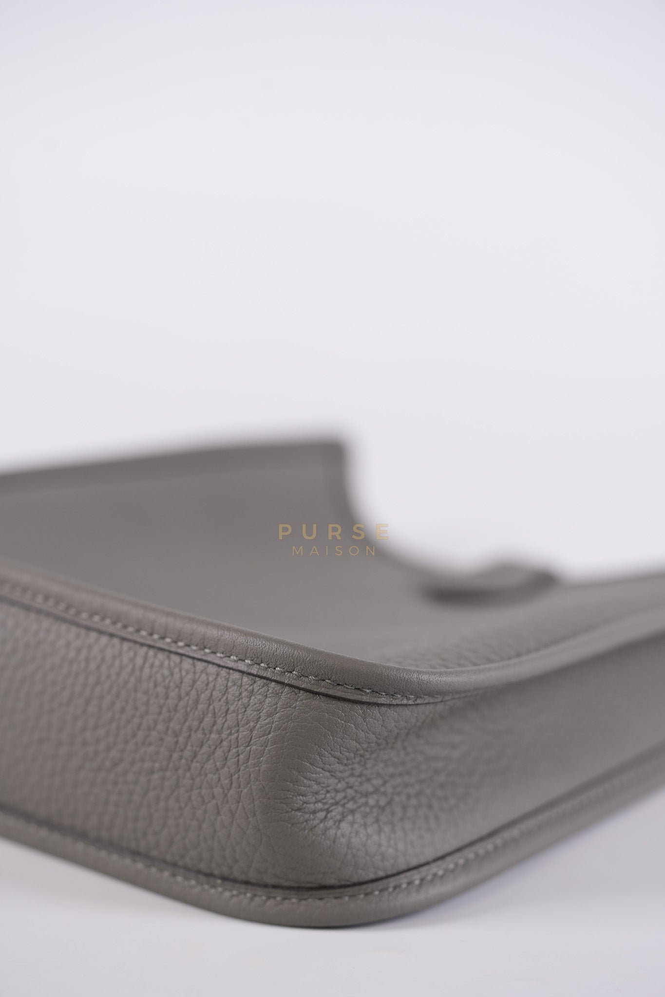 Evelyne TPM Gris Meyer Clemence Leather Palladium Hardware Stamp K(2025) | Purse Maison Luxury Bags Shop