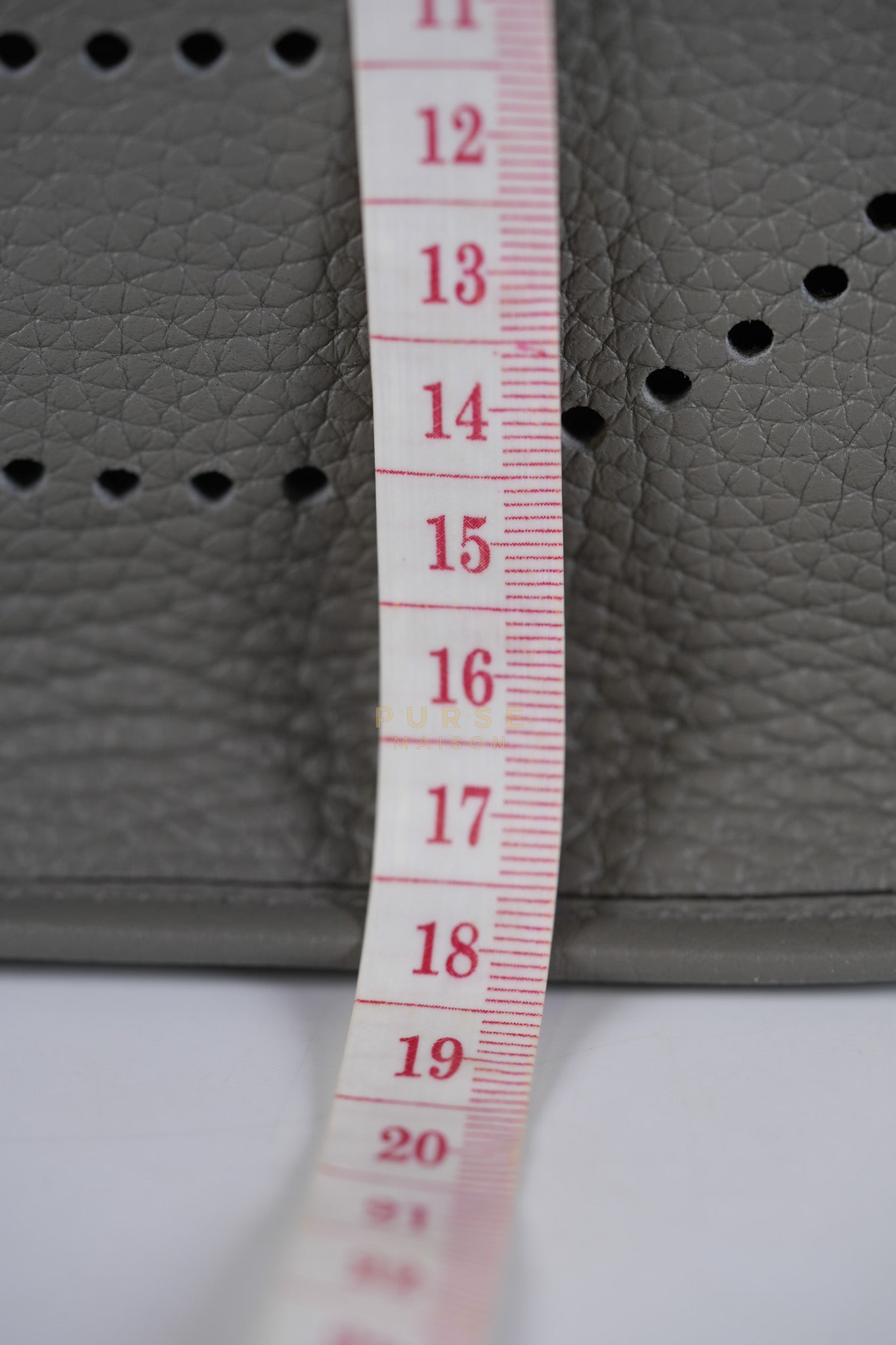 Evelyne TPM Gris Meyer Clemence Leather Palladium Hardware Stamp K(2025) | Purse Maison Luxury Bags Shop