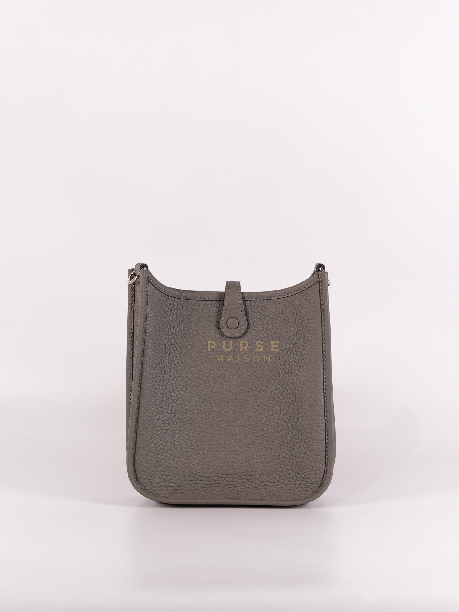 Evelyne TPM Gris Meyer Clemence Leather Palladium Hardware Stamp K(2025) | Purse Maison Luxury Bags Shop