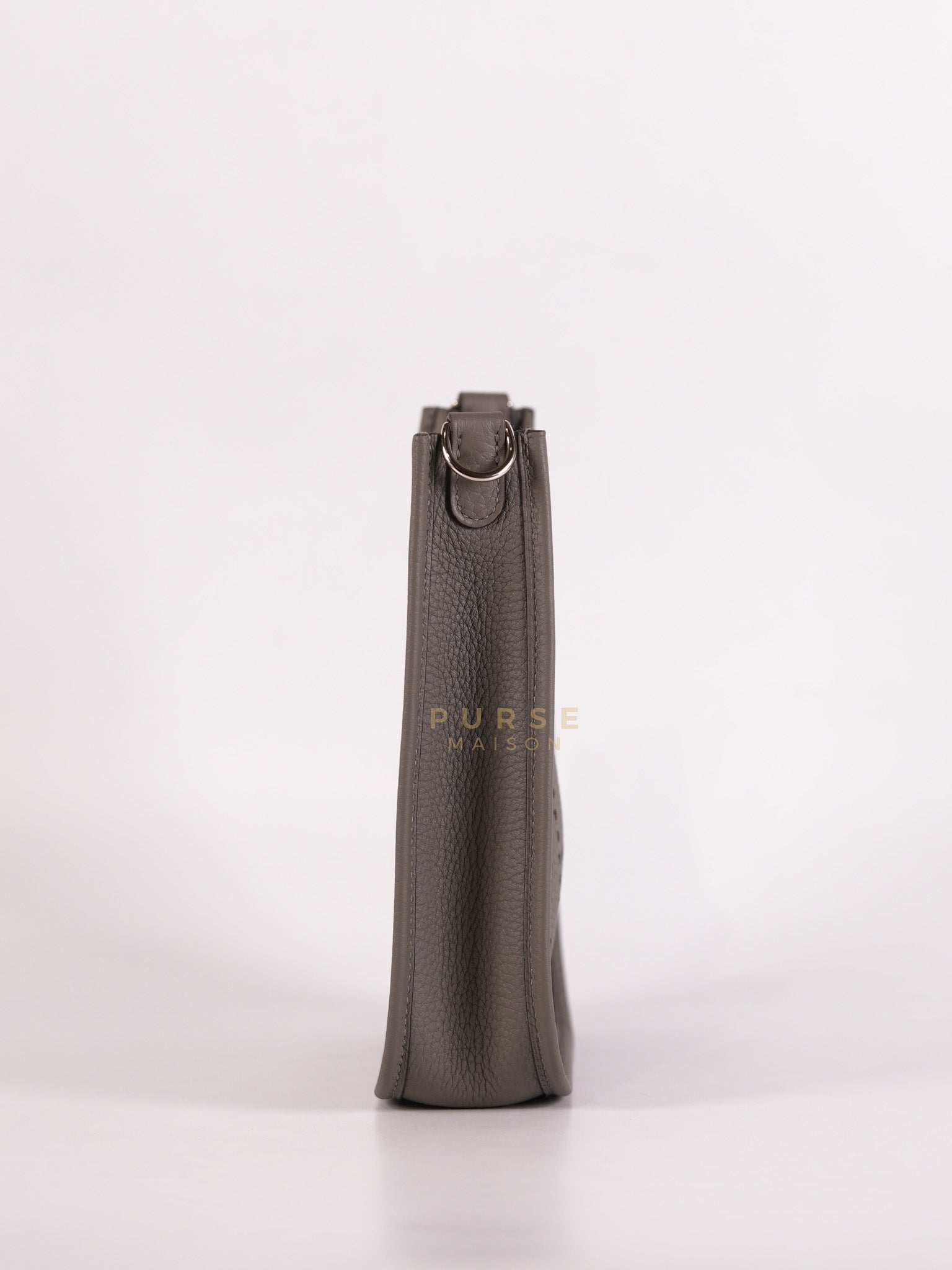 Evelyne TPM Gris Meyer Clemence Leather Palladium Hardware Stamp K(2025) | Purse Maison Luxury Bags Shop