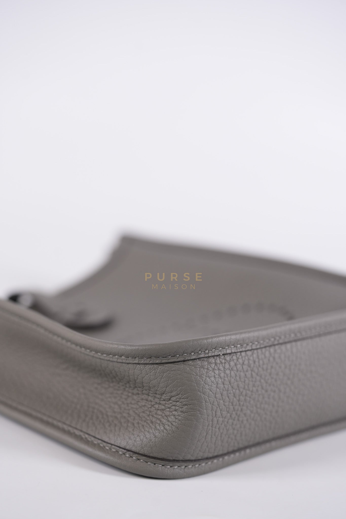 Evelyne TPM Gris Meyer Clemence Leather Palladium Hardware Stamp K(2025) | Purse Maison Luxury Bags Shop