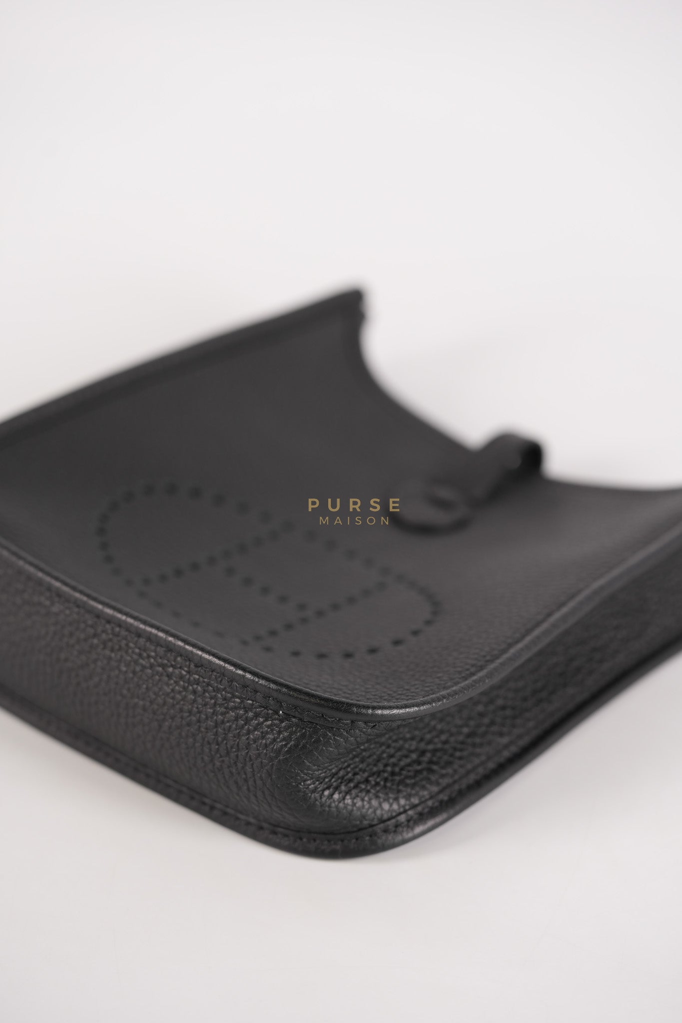 Evelyne TPM in Black Clemence Leather and Gold Hardware Stamp B (2023) | Purse Maison Luxury Bags Shop