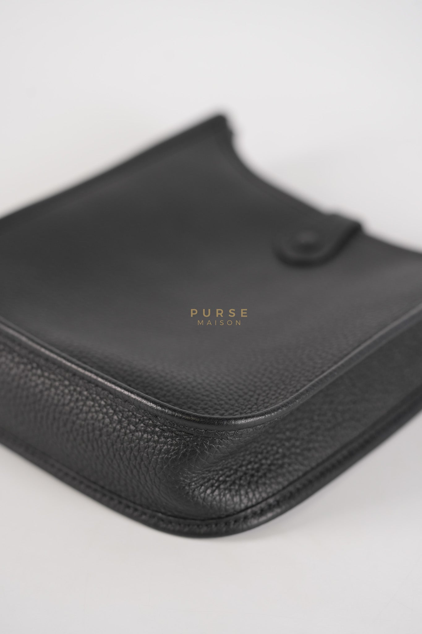 Evelyne TPM in Black Clemence Leather and Gold Hardware Stamp B (2023) | Purse Maison Luxury Bags Shop