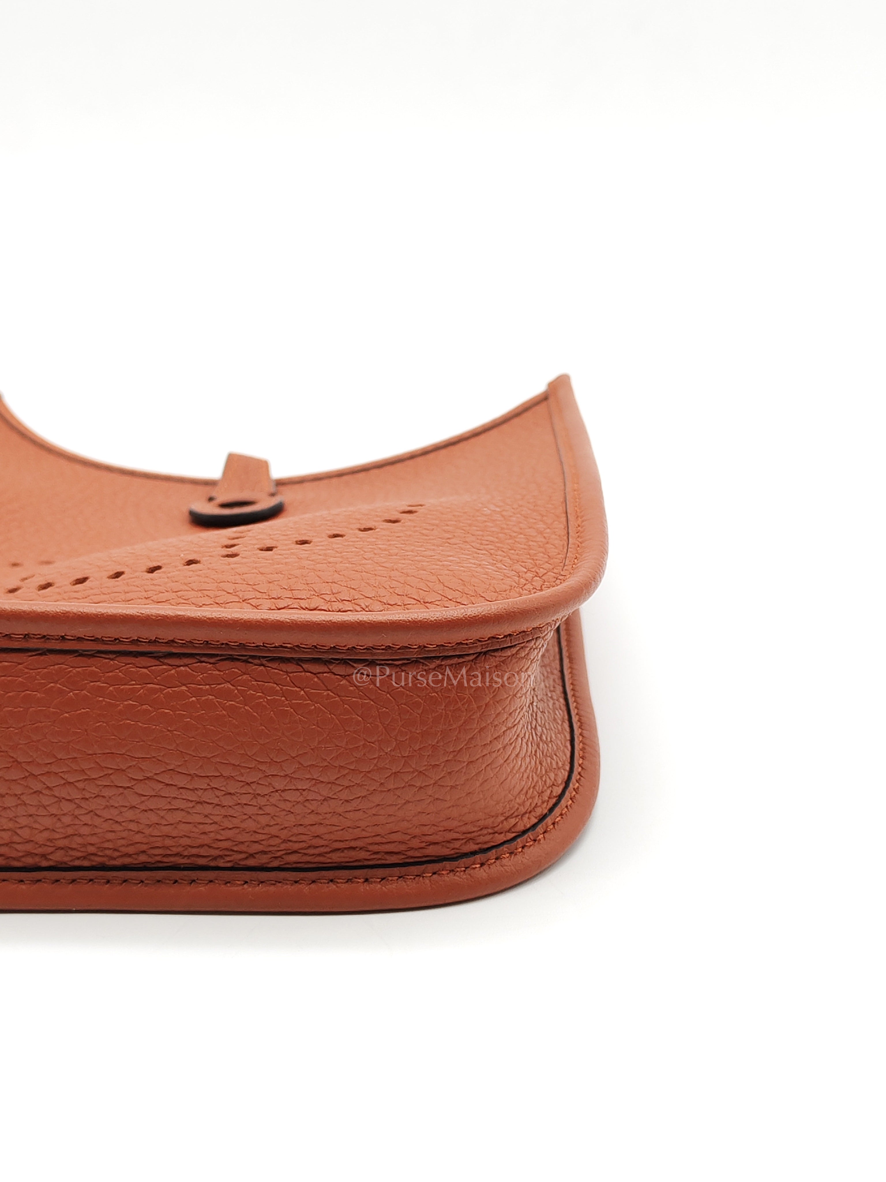Evelyne TPM in Cuivre Clemence Leather & Palladium Hardware Stamp B (2023) | Purse Maison Luxury Bags Shop