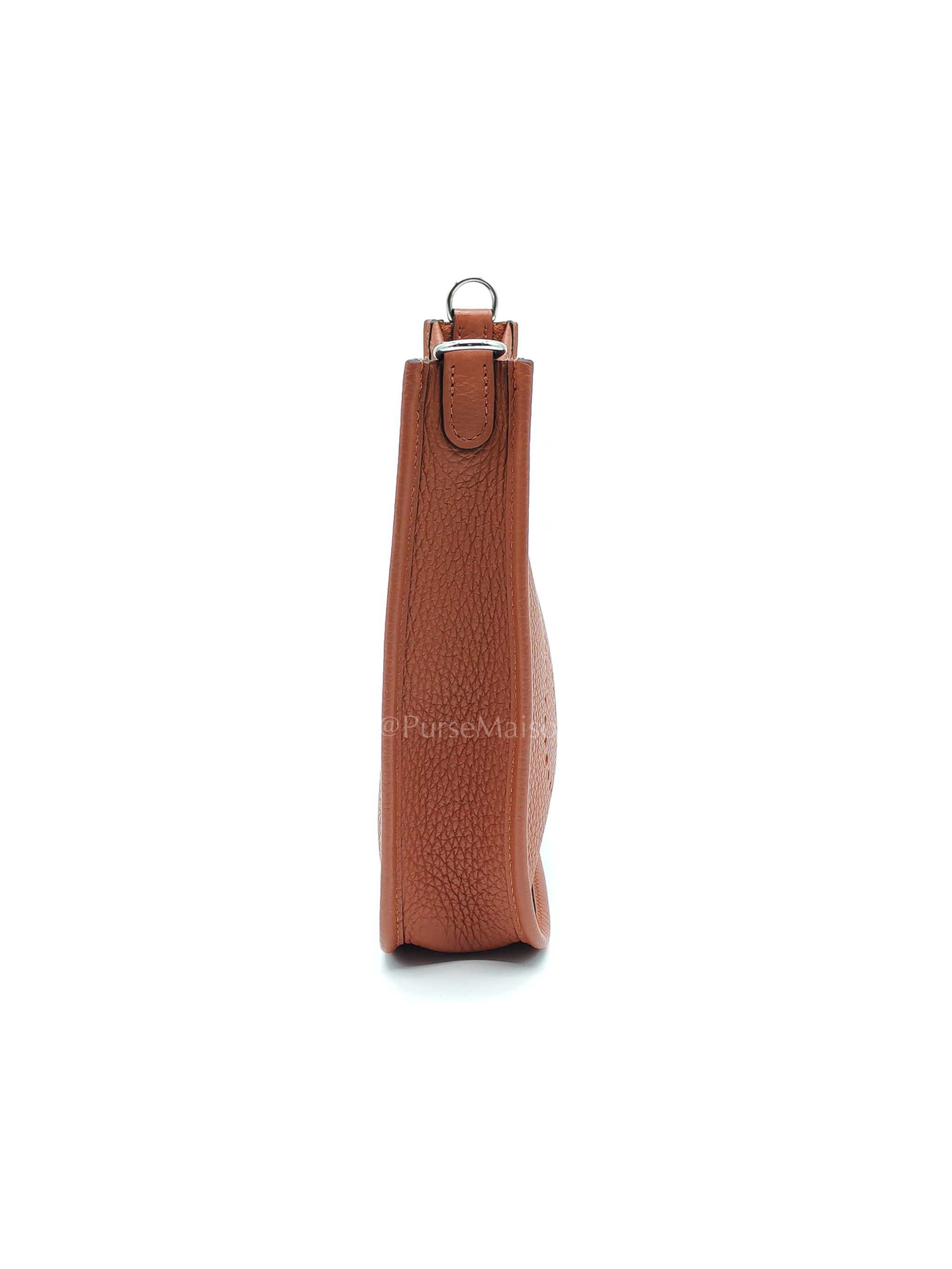 Evelyne TPM in Cuivre Clemence Leather & Palladium Hardware Stamp B (2023) | Purse Maison Luxury Bags Shop