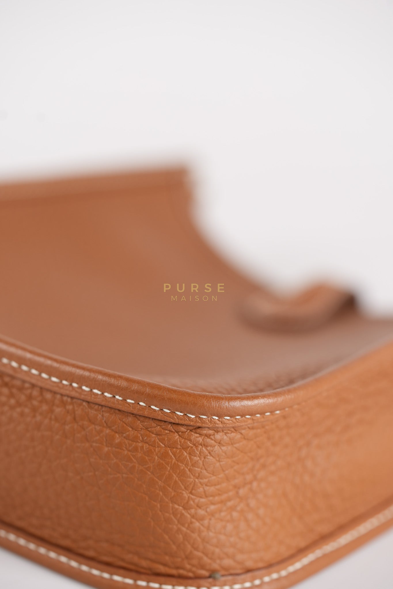 Evelyne TPM in Gold Clemence Leather and Gold Hardware Stamp Stamp B (2023) | Purse Maison Luxury Bags Shop