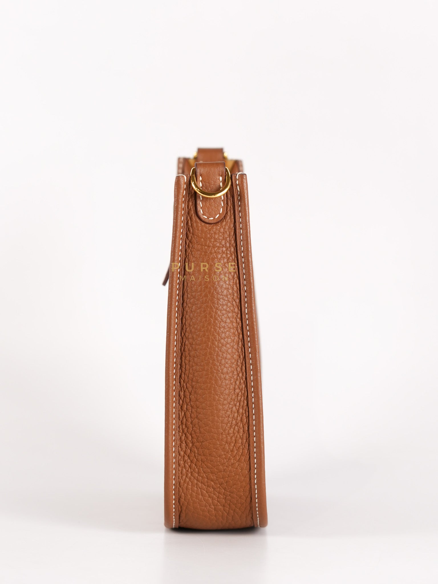 Evelyne TPM in Gold Clemence Leather and Gold Hardware Stamp Stamp B (2023) | Purse Maison Luxury Bags Shop