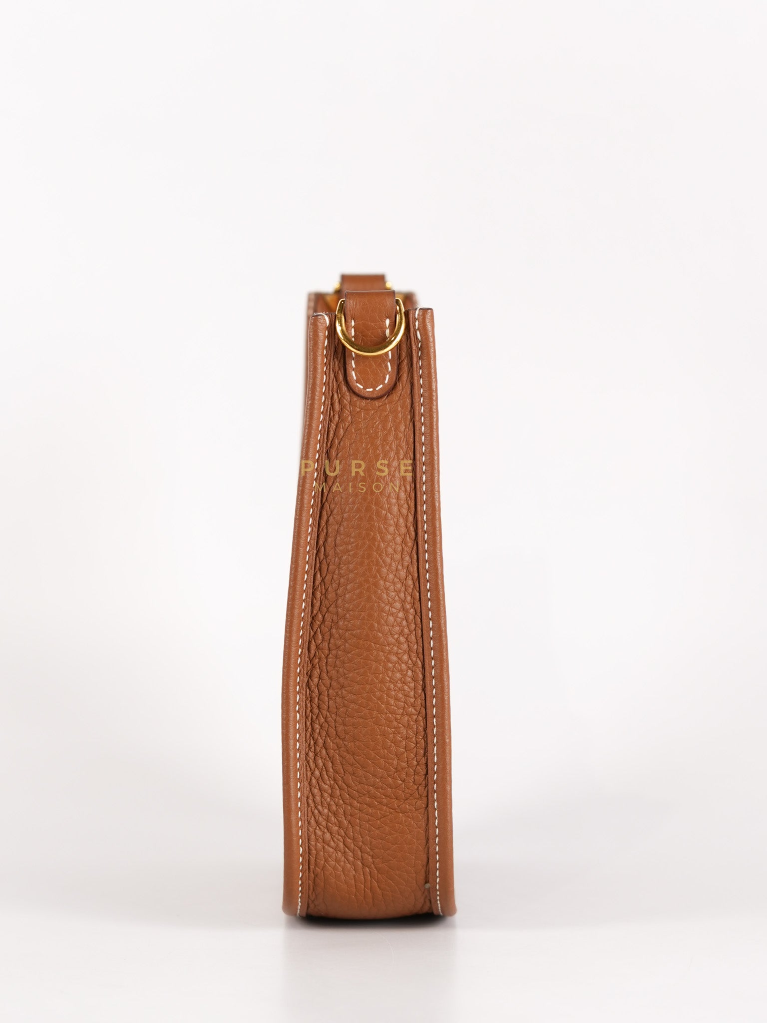 Evelyne TPM in Gold Clemence Leather and Gold Hardware Stamp Stamp B (2023) | Purse Maison Luxury Bags Shop