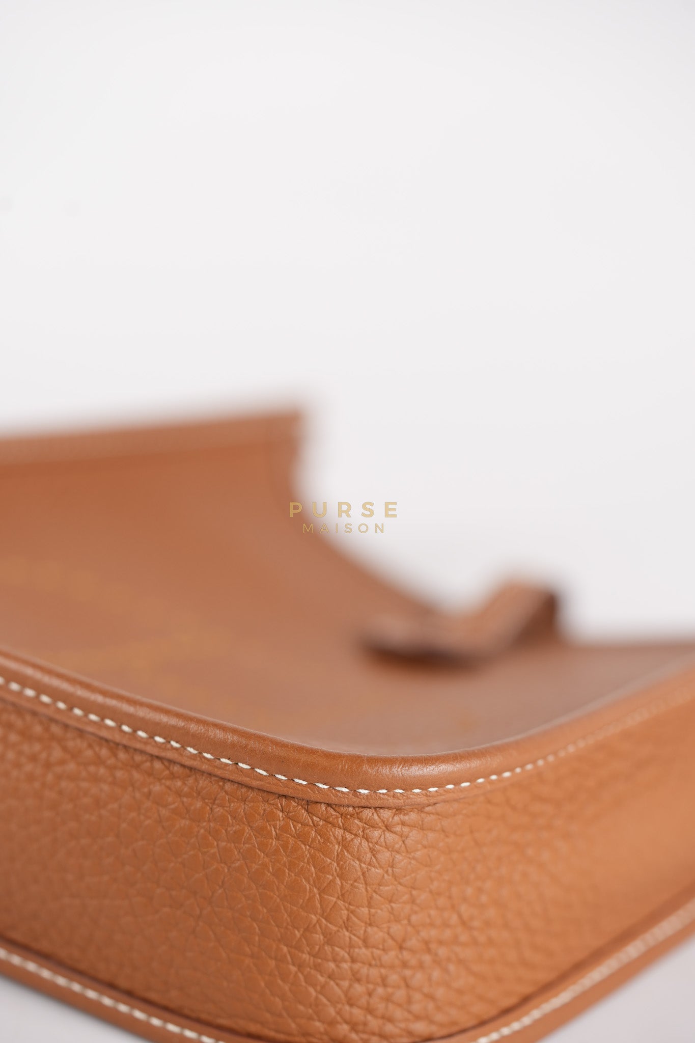 Evelyne TPM in Gold Clemence Leather and Gold Hardware Stamp Stamp B (2023) | Purse Maison Luxury Bags Shop