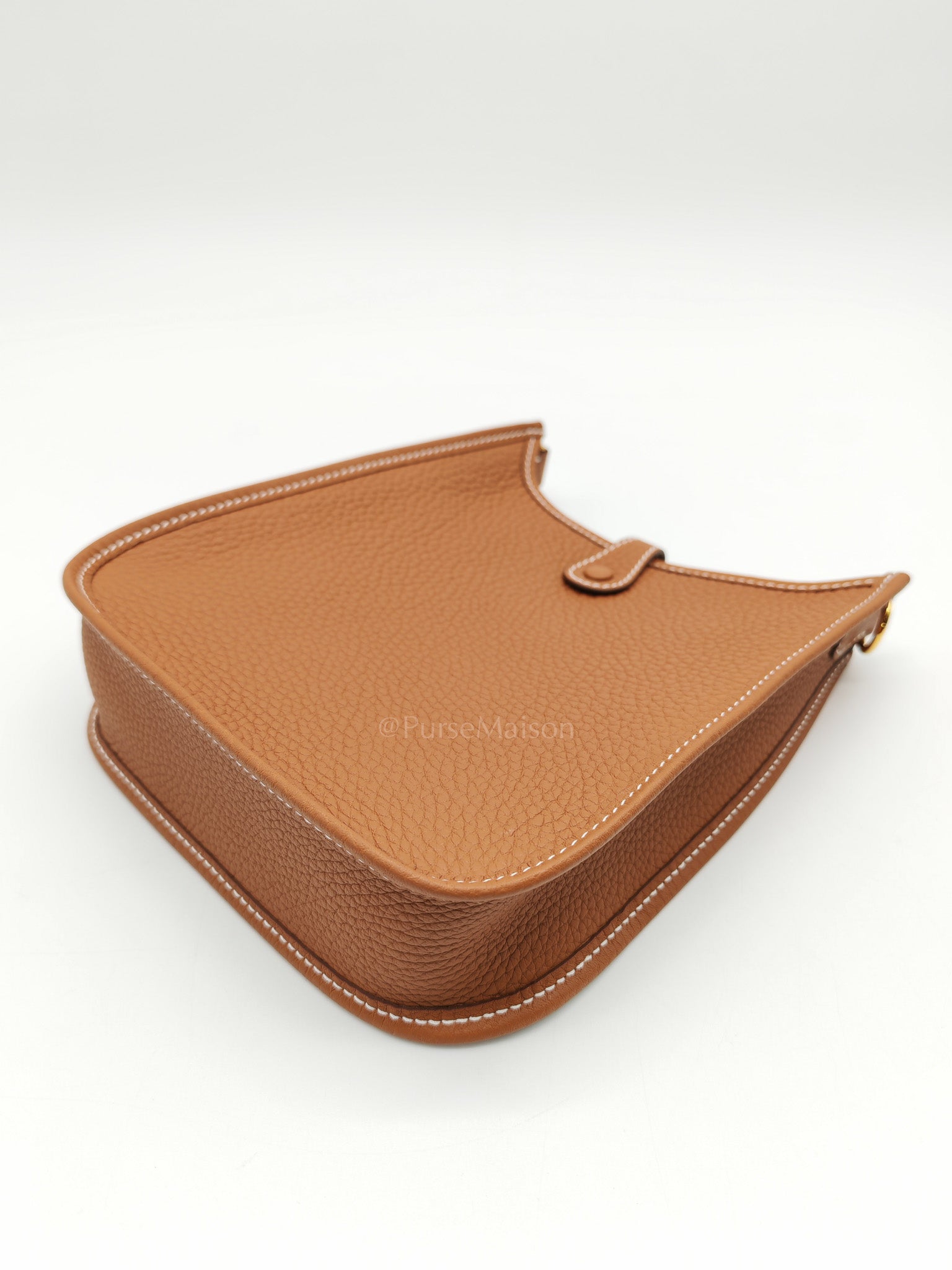 Evelyne TPM In Gold Clemence Leather & Gold Hardware Stamp G (2026) | Purse Maison Luxury Bags Shop
