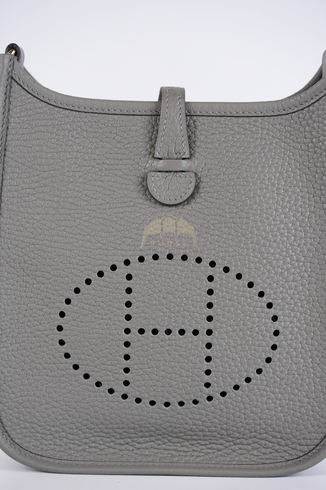 Evelyne TPM in Gris Meyer Clemence Bull Calfskin Gold Hardware Stamp K(2025) | Purse Maison Luxury Bags Shop