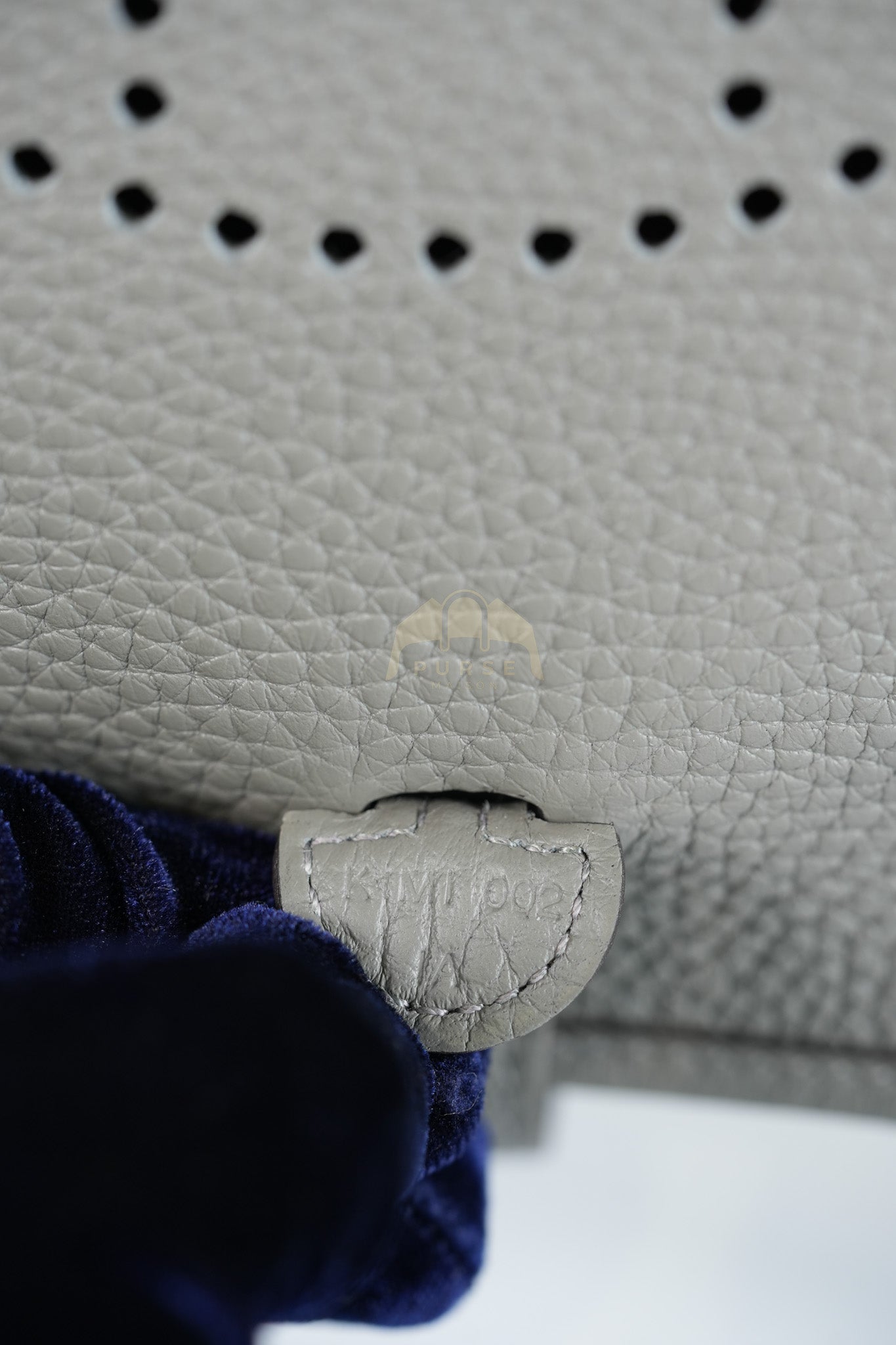 Evelyne TPM in Gris Meyer Clemence Bull Calfskin Gold Hardware Stamp K(2025) | Purse Maison Luxury Bags Shop