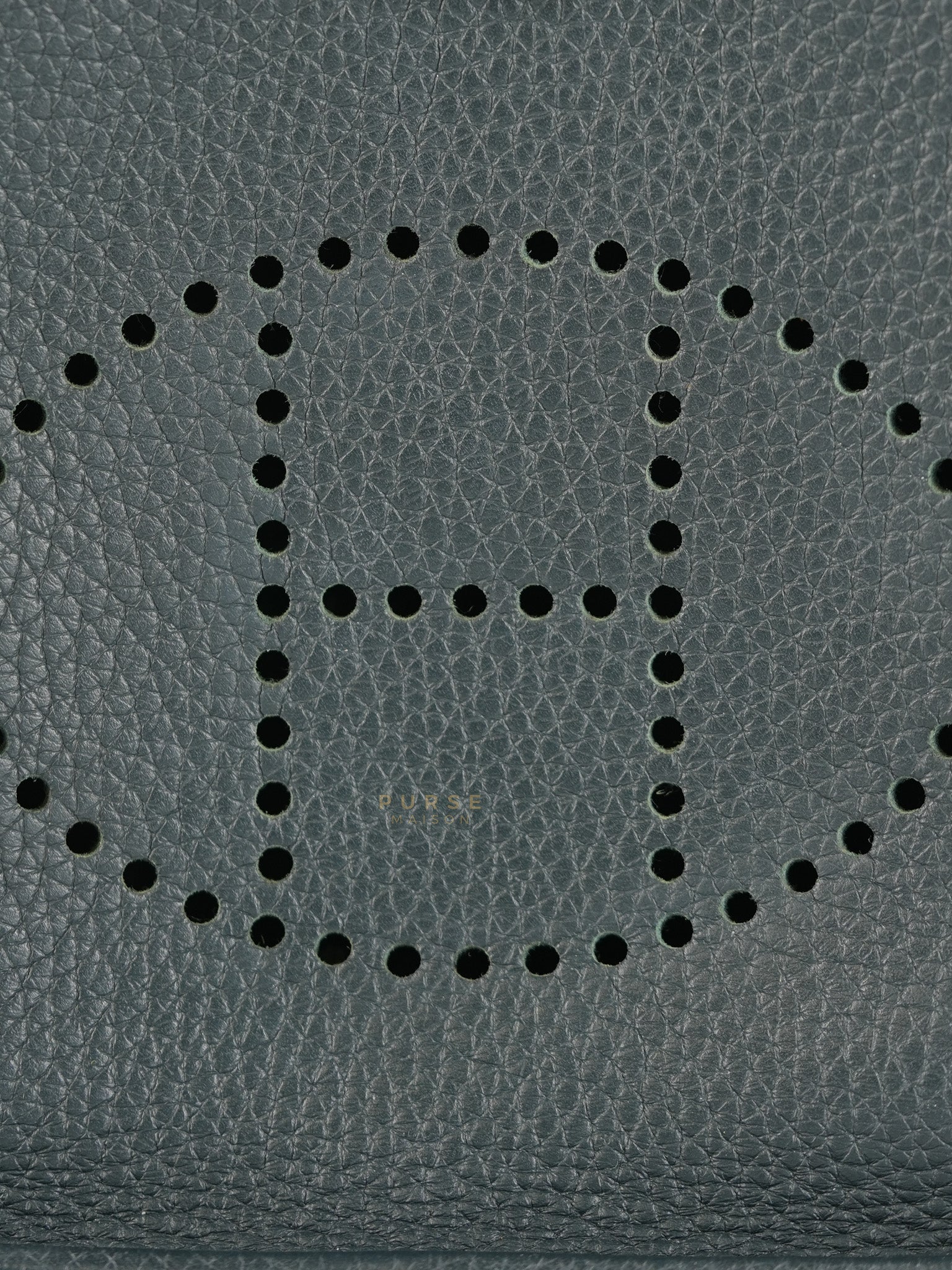 Evelyne TPM in Dark Green Clemence Leather Gold Hardware Stamp Z (2021) | Purse Maison Luxury Bags Shop
